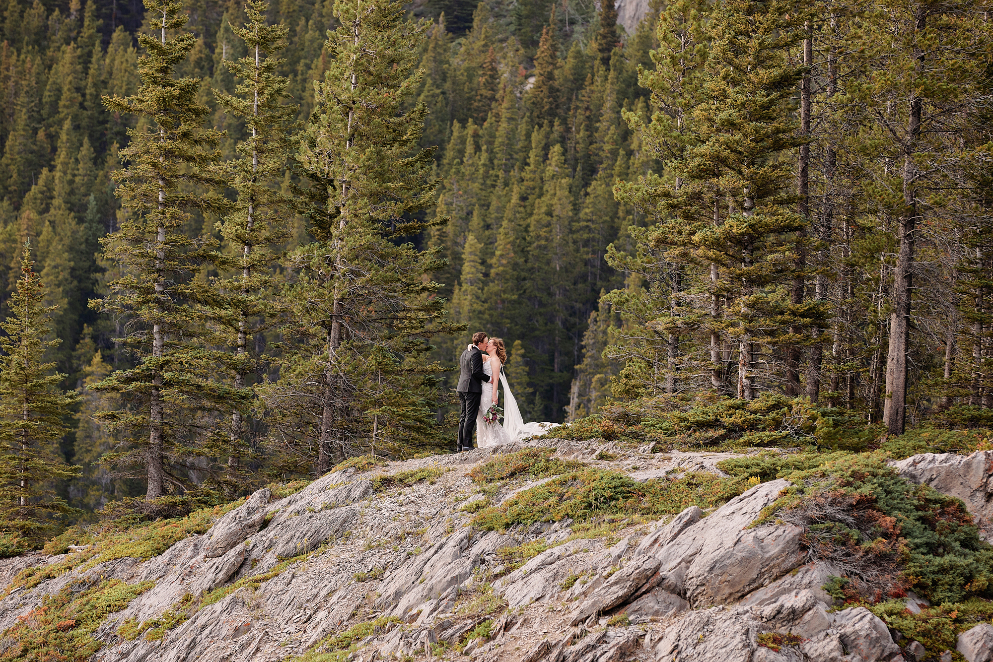 Upper Kananaskis Lake Wedding Portraits