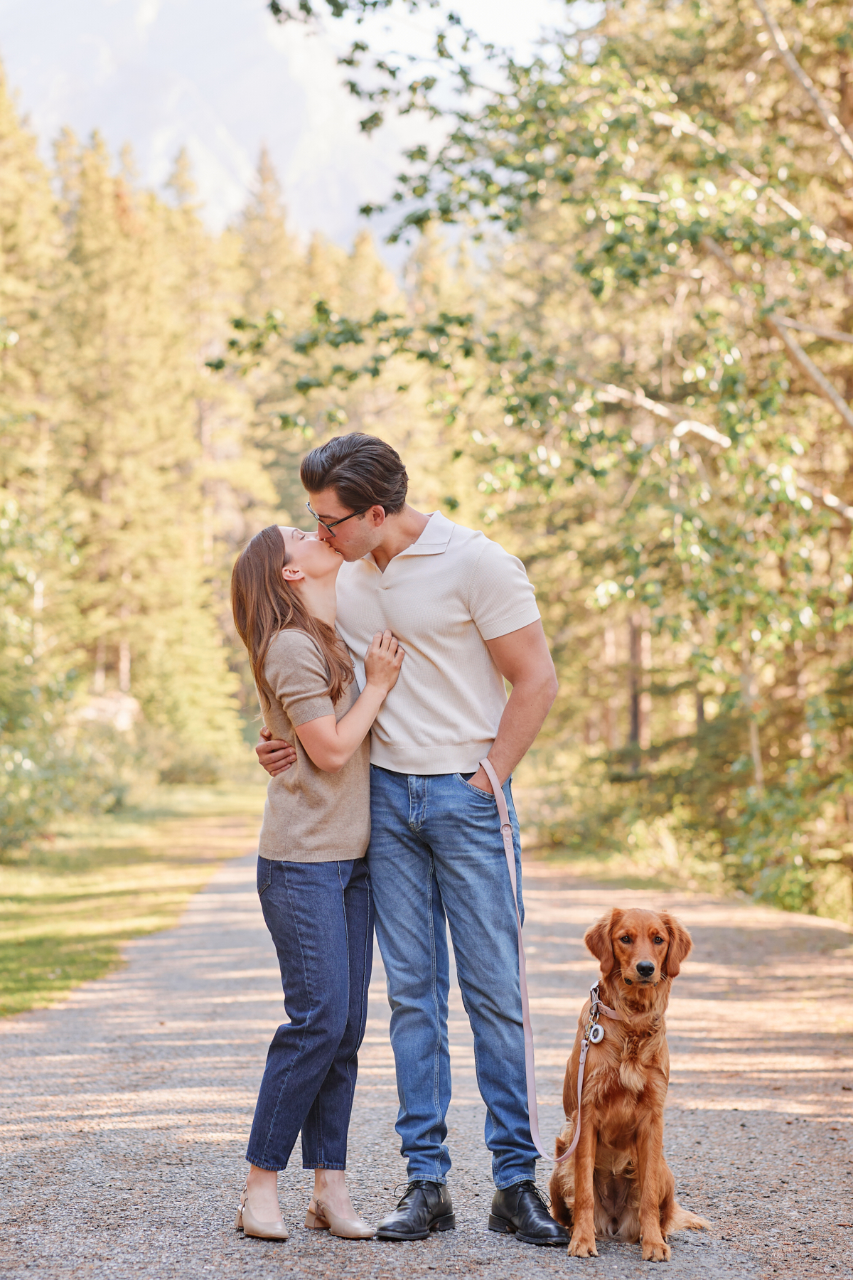 Lake Minnewanka Summer Engagement Photos