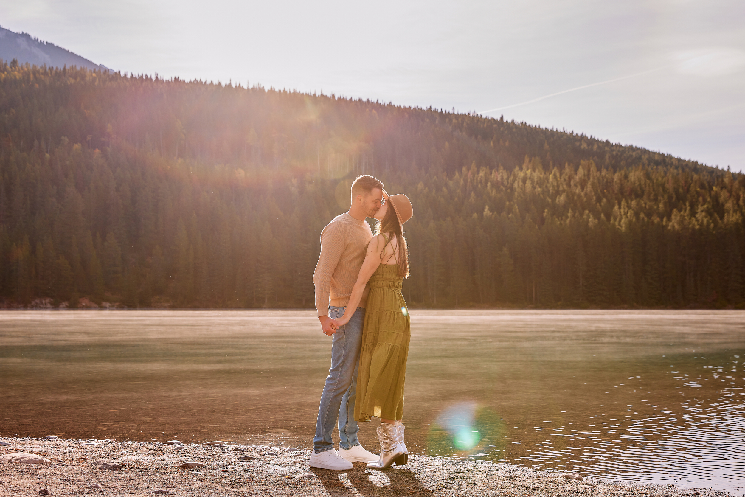 Two Jack Lake Engagement Photos