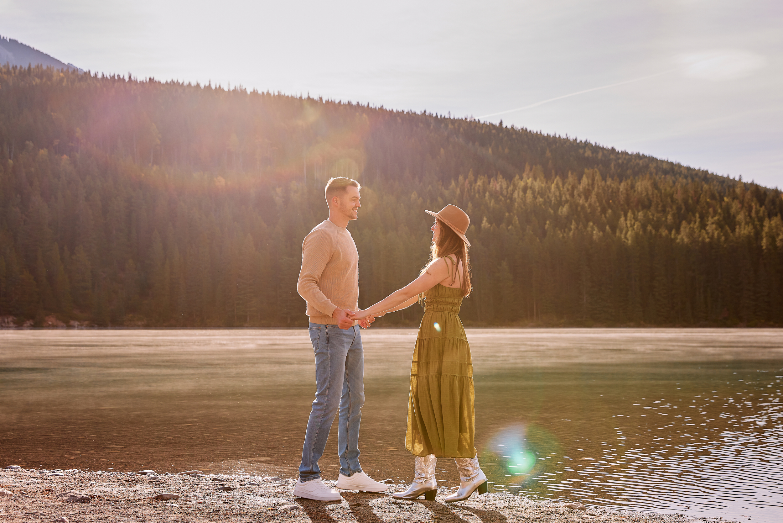 Two Jack Lake Engagement Photos
