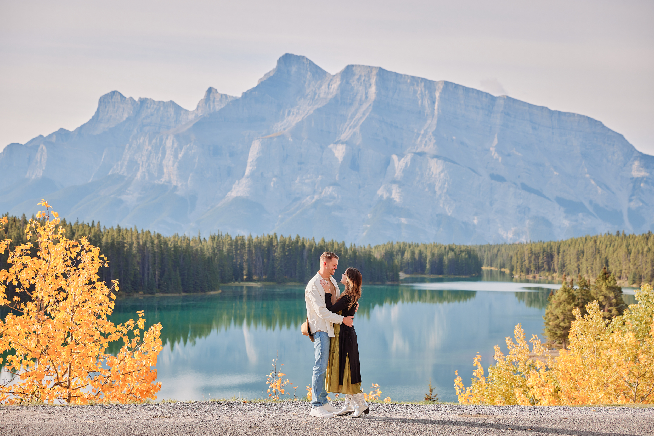 Two Jack Lake Engagement Photos