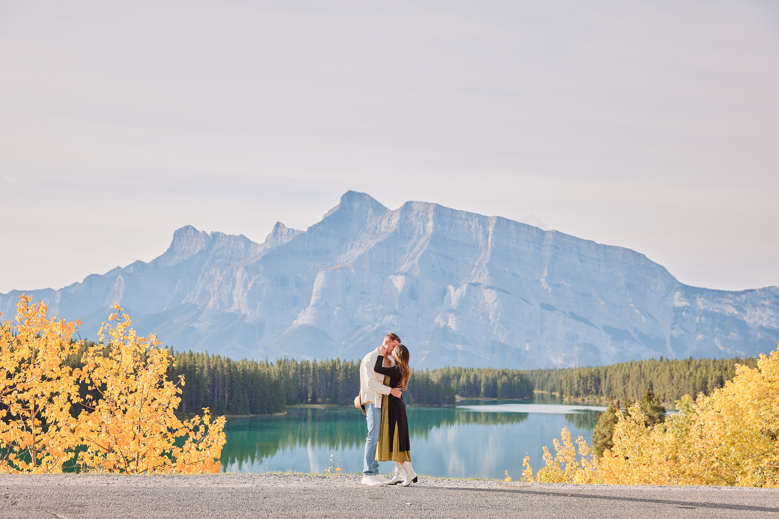 Two Jack Lake Engagement Photos