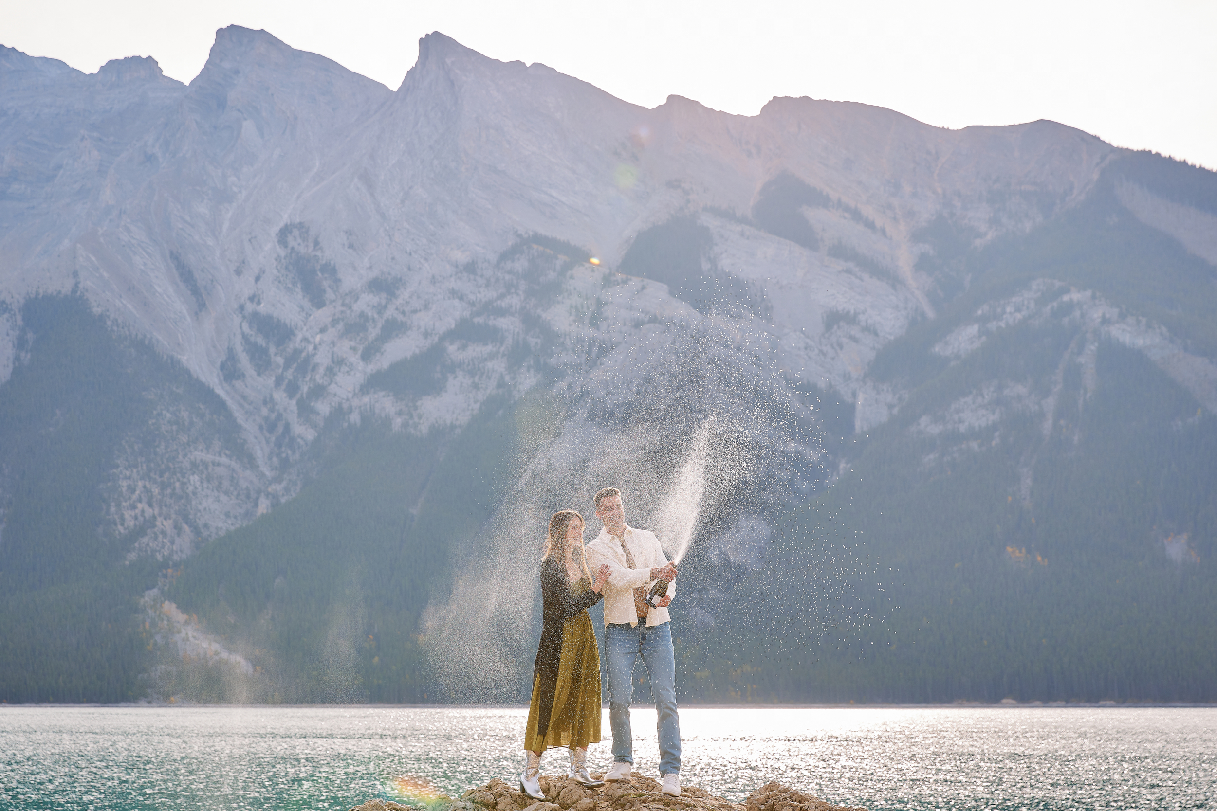 Lake Minnewanka Engagement Photos