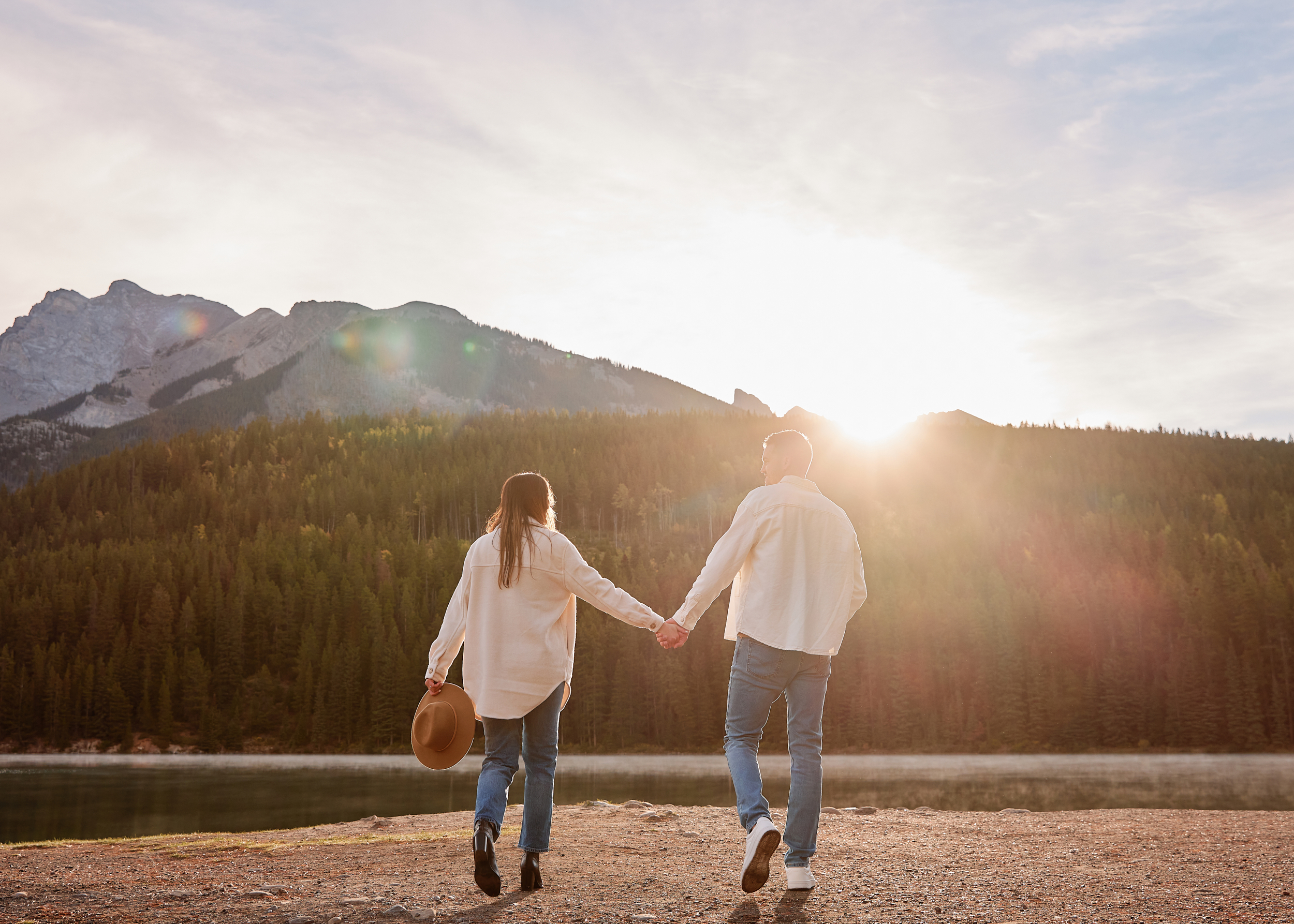 Lake Minnewanka Engagement Photos