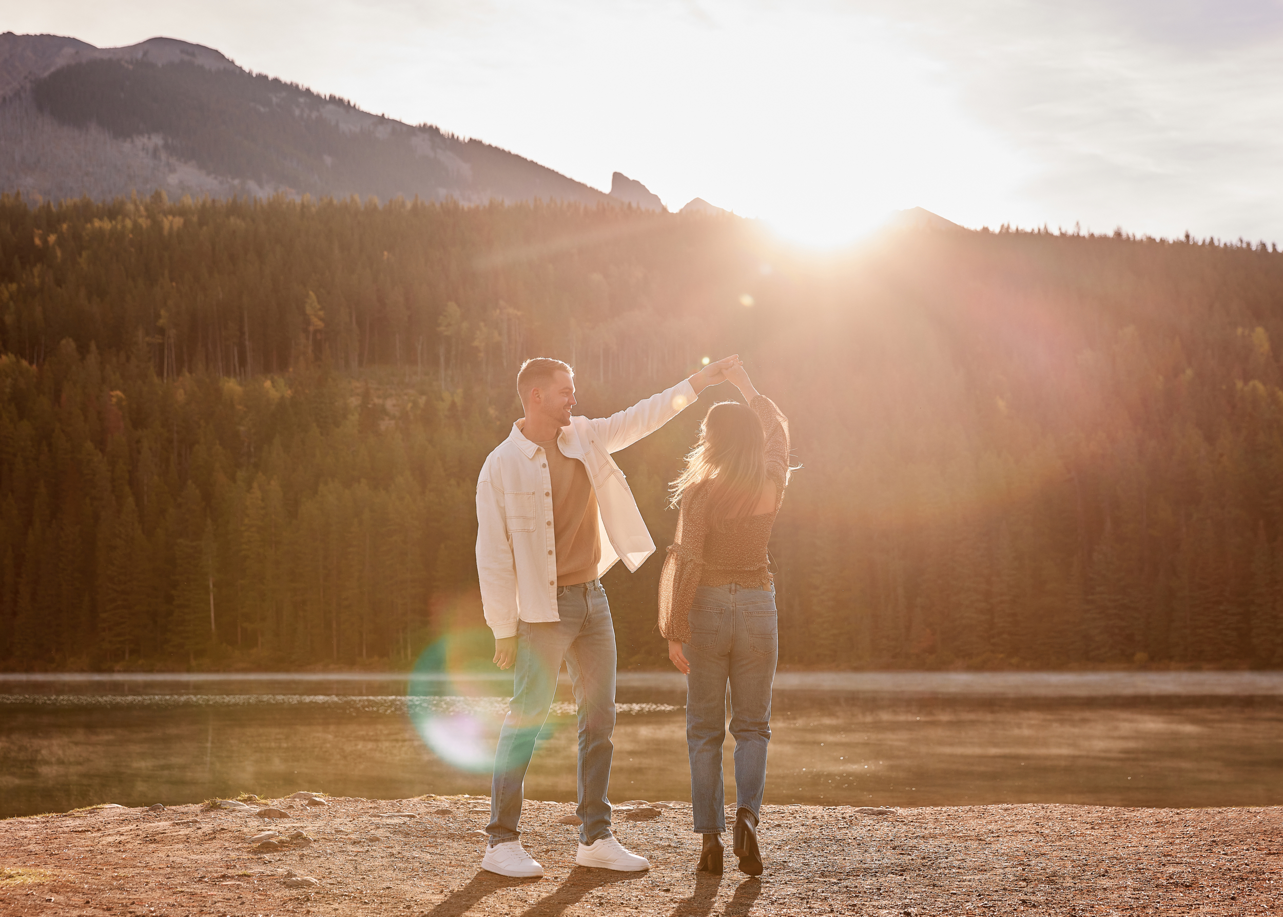 Lake Minnewanka Engagement Photos