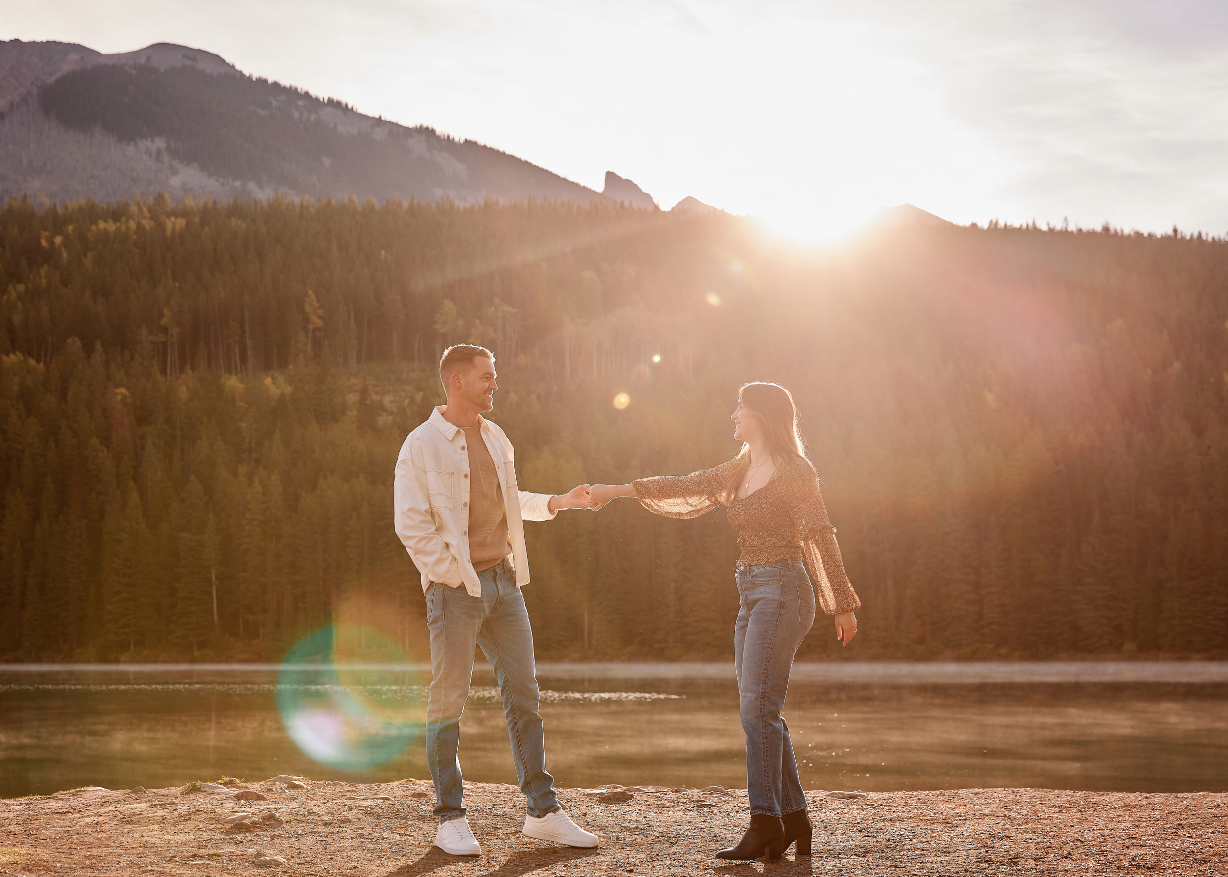 Lake Minnewanka Engagement Photos