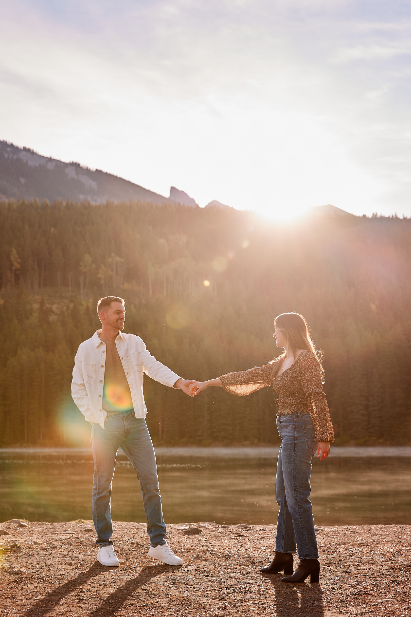 Lake Minnewanka Engagement Photos