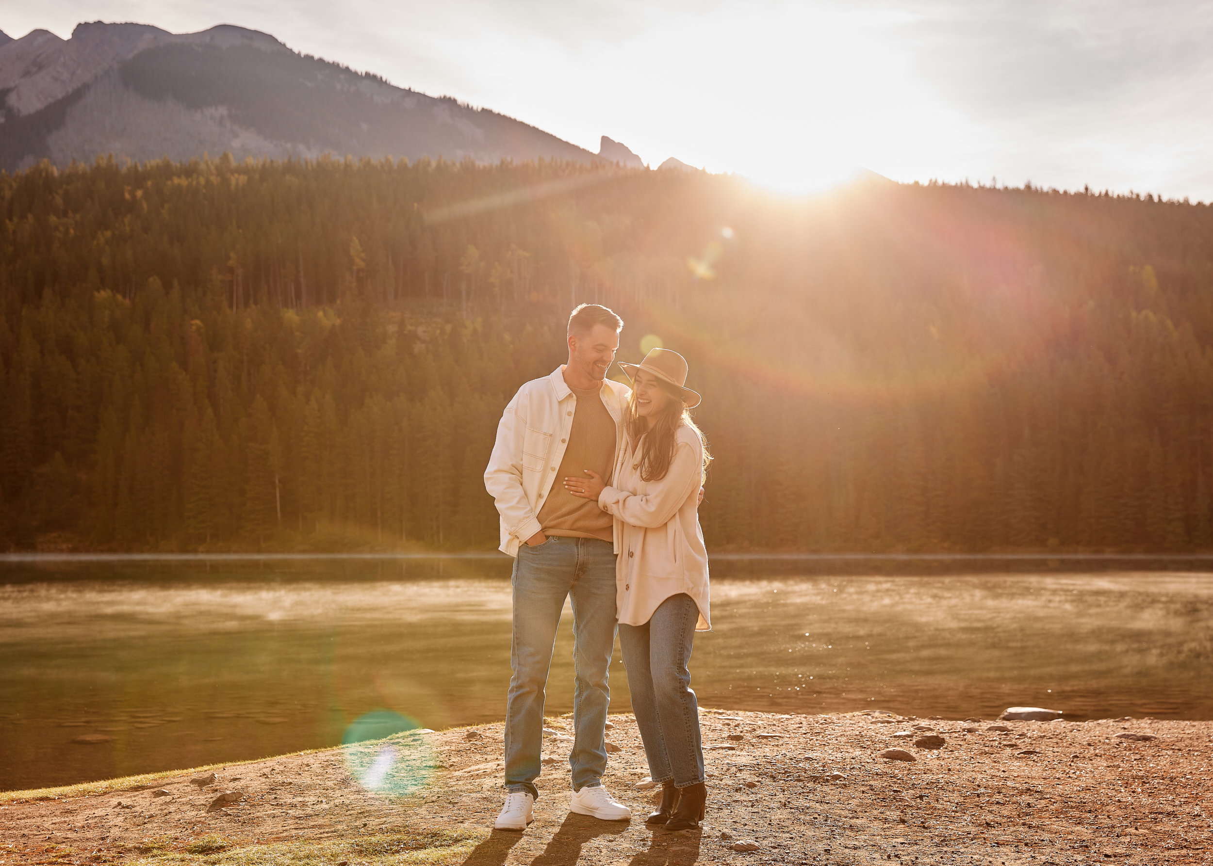 Lake Minnewanka Engagement Photos