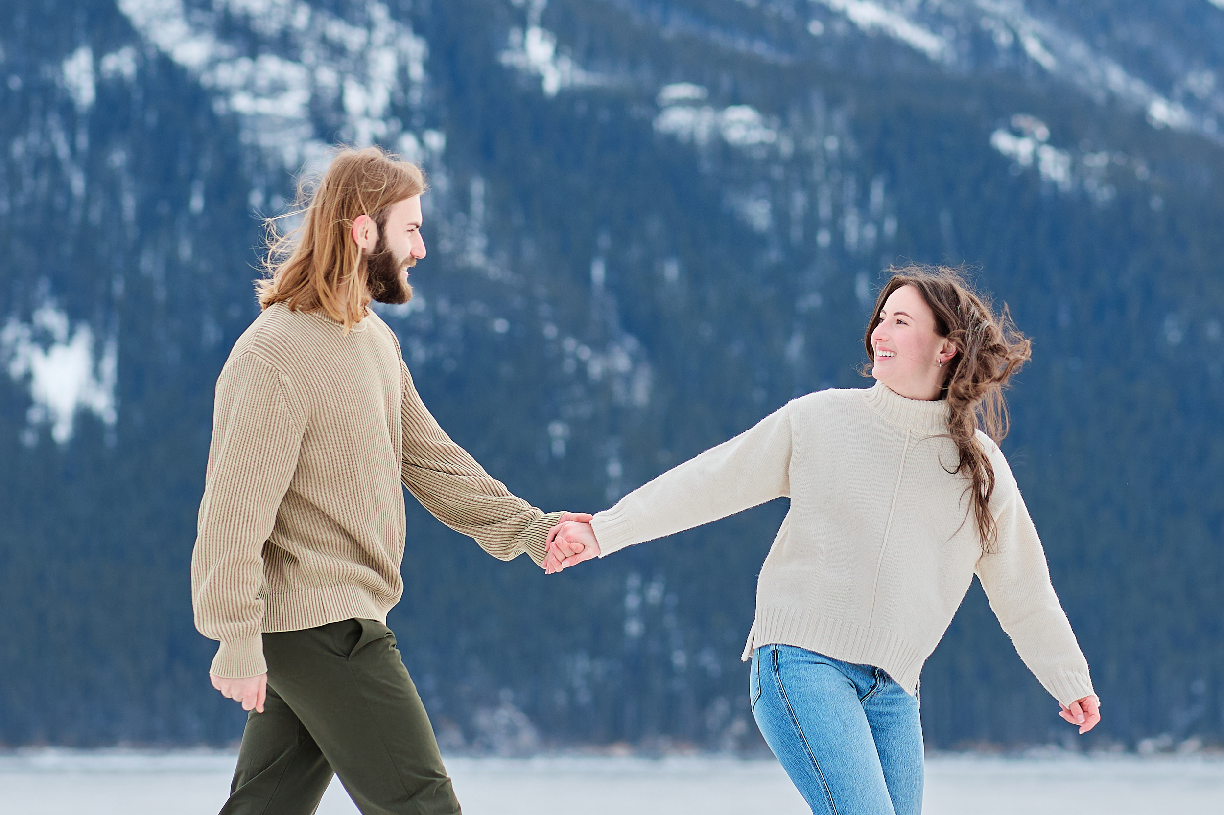Banff Winter Engagement - Greco Photo Co