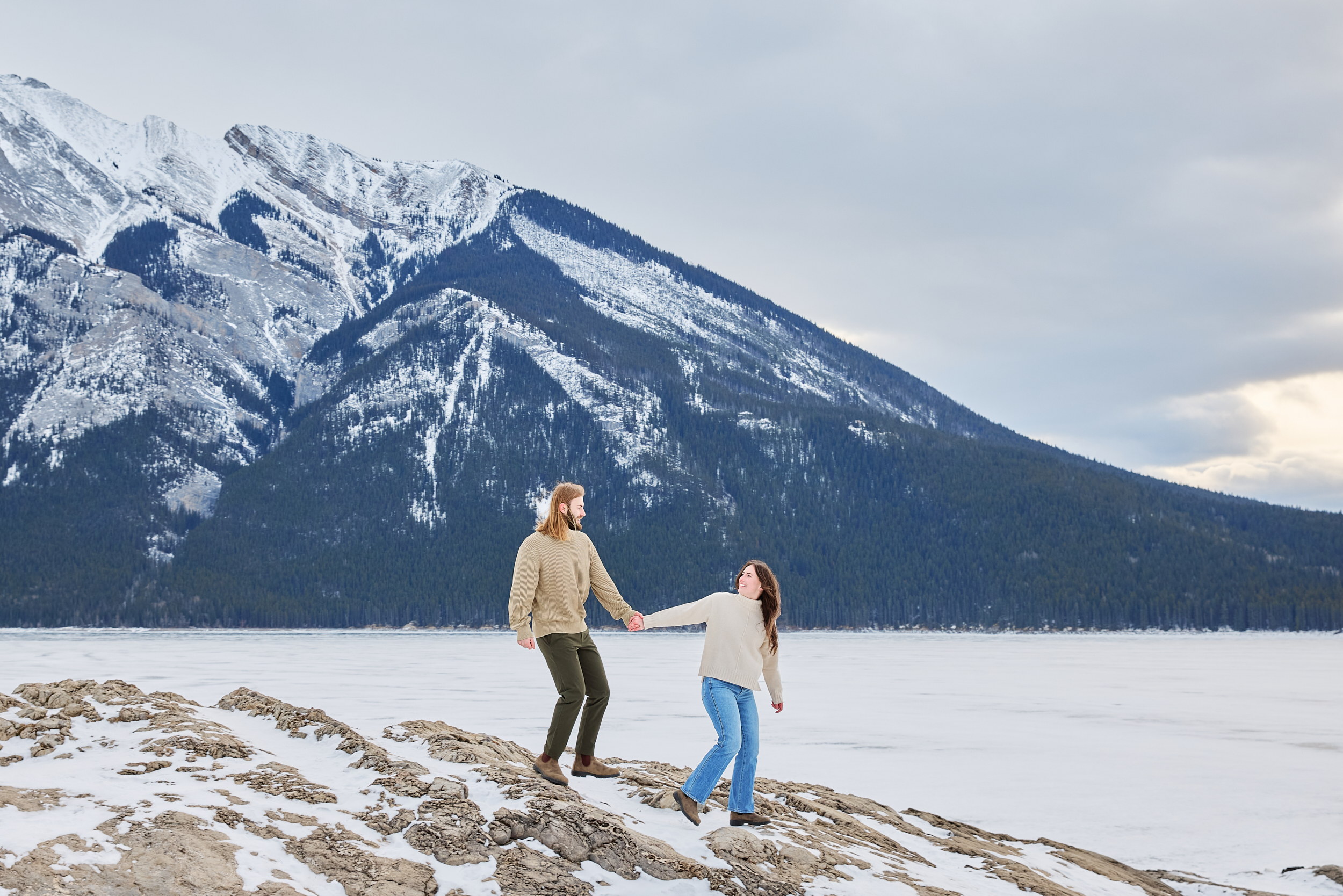 Banff Winter Engagement - Greco Photo Co