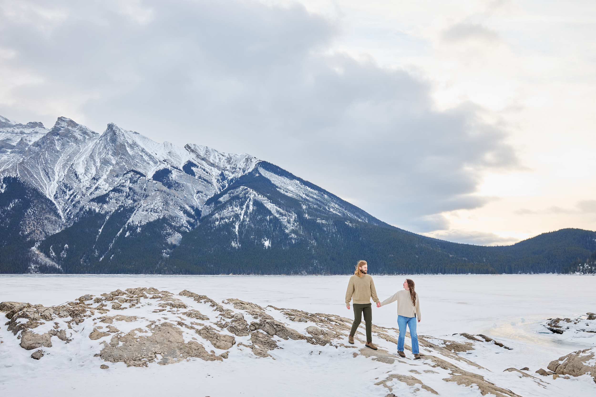 Banff Winter Engagement - Greco Photo Co