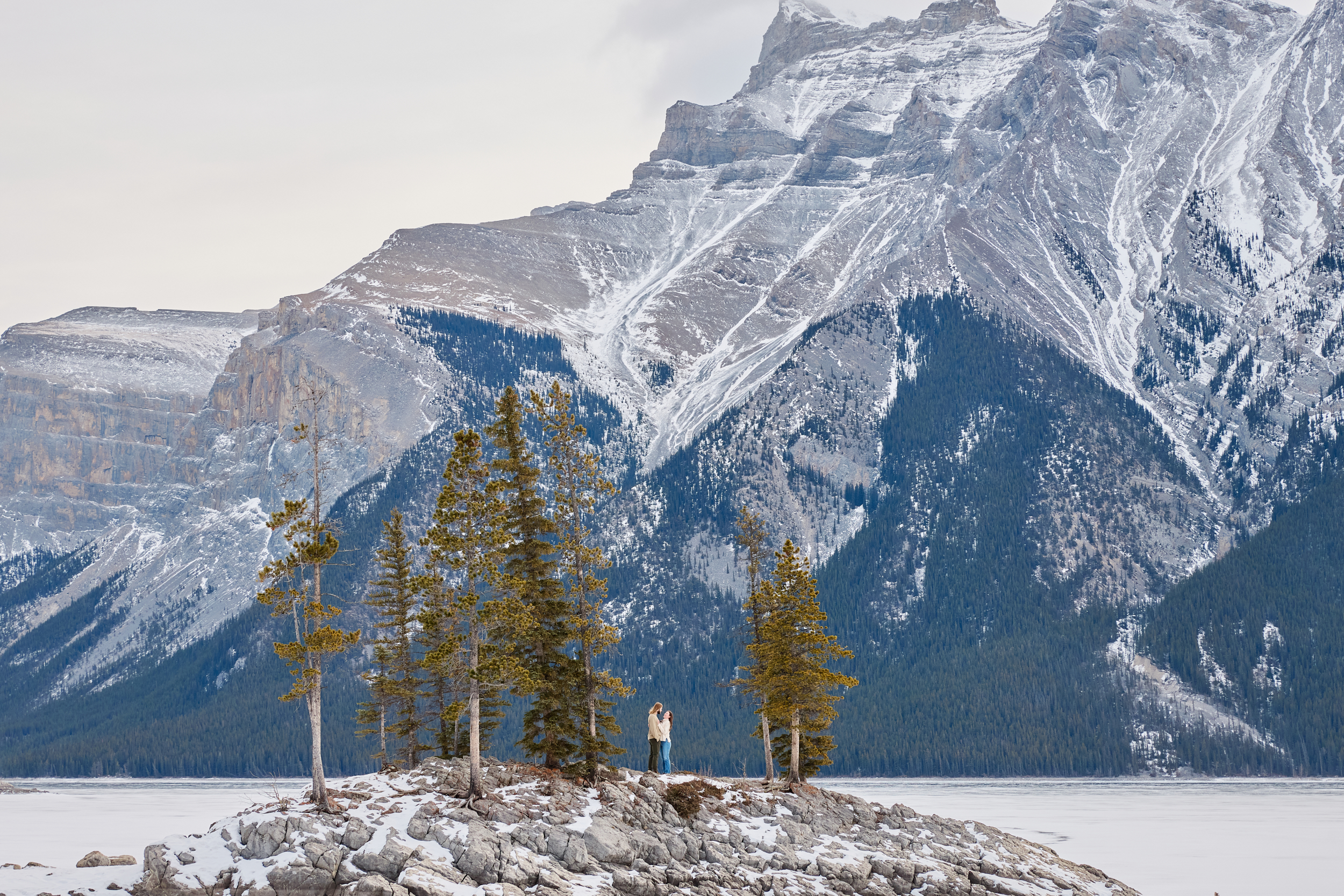 Banff Winter Engagement - Greco Photo Co