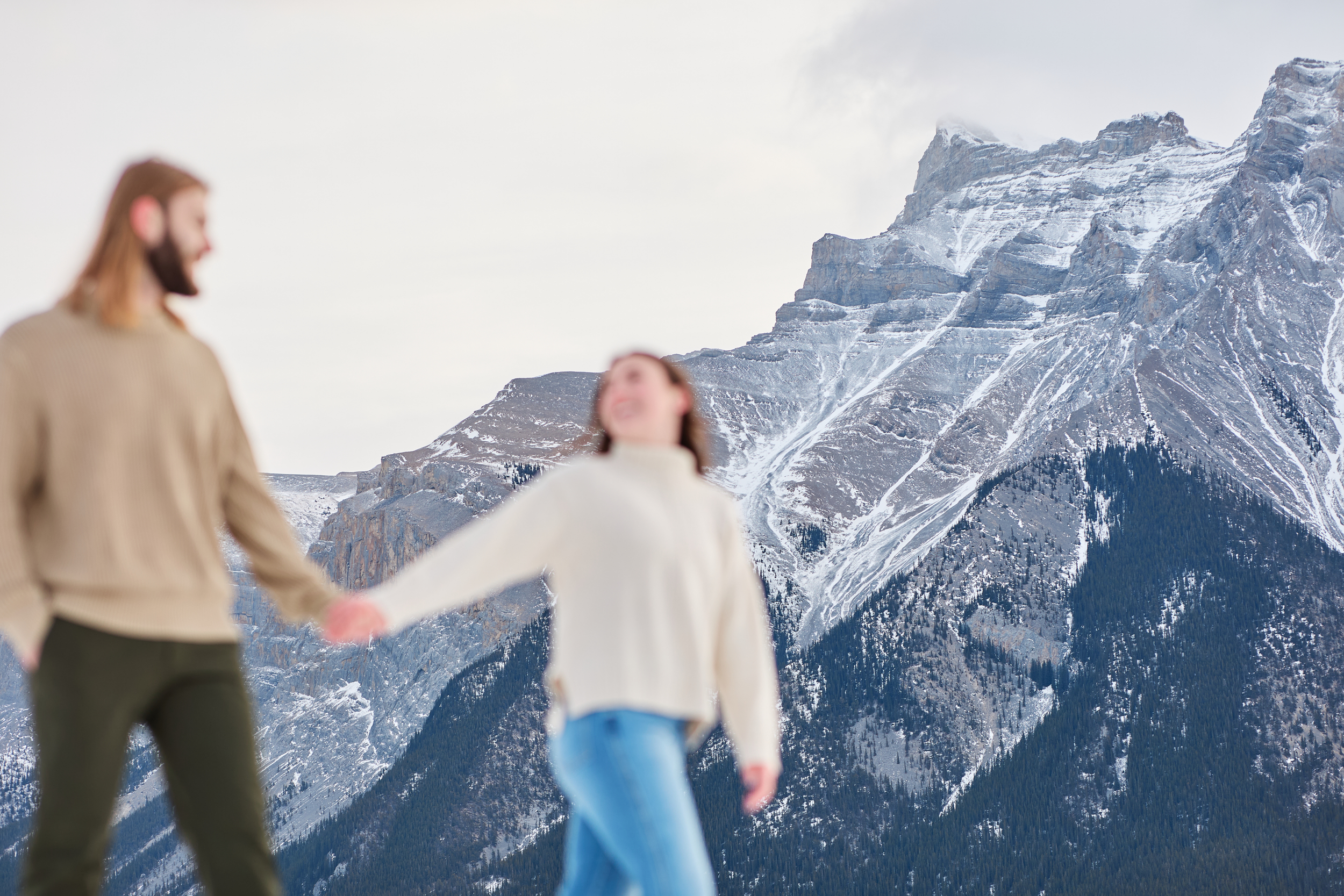 Banff Winter Engagement - Greco Photo Co