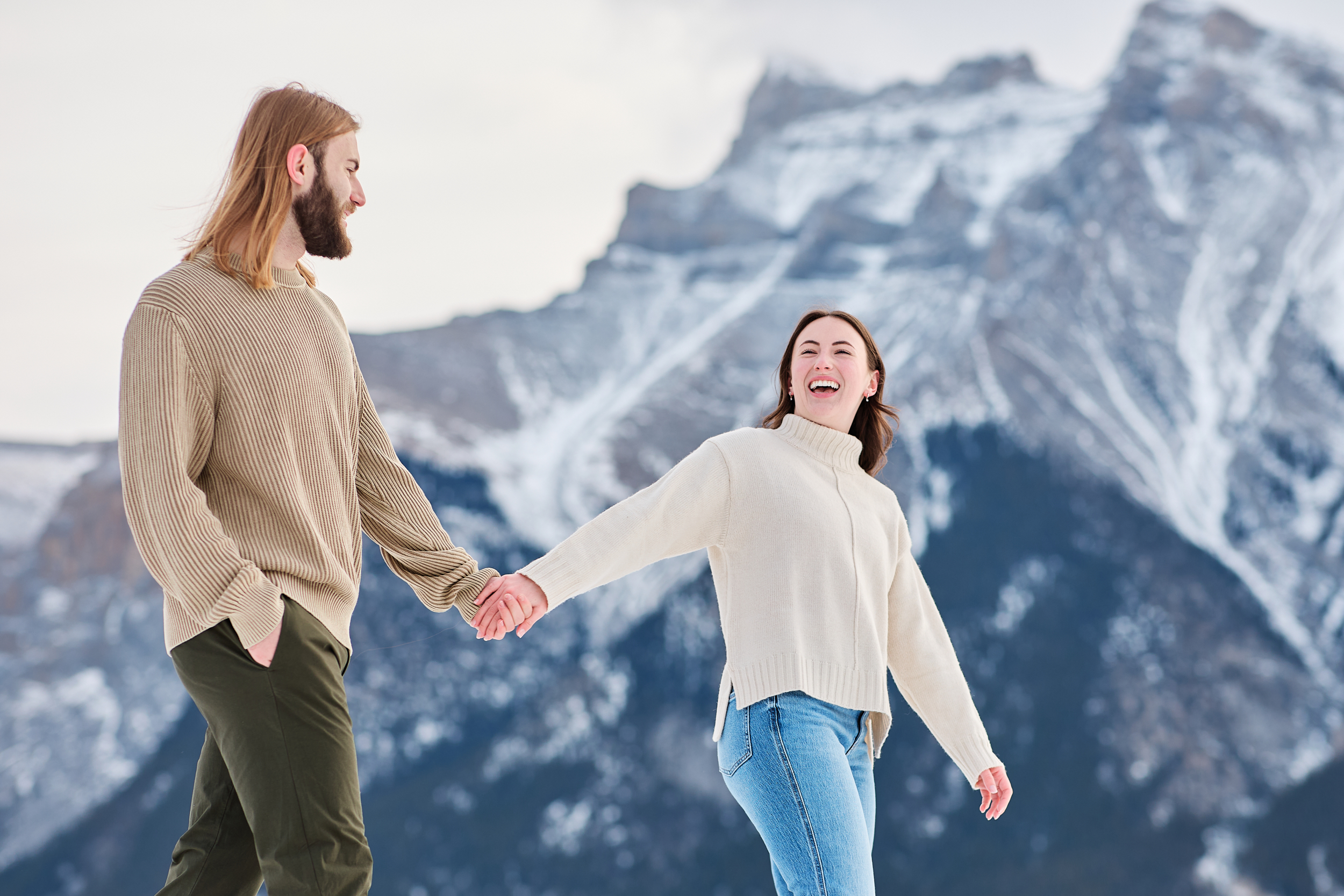 Banff Winter Engagement - Greco Photo Co