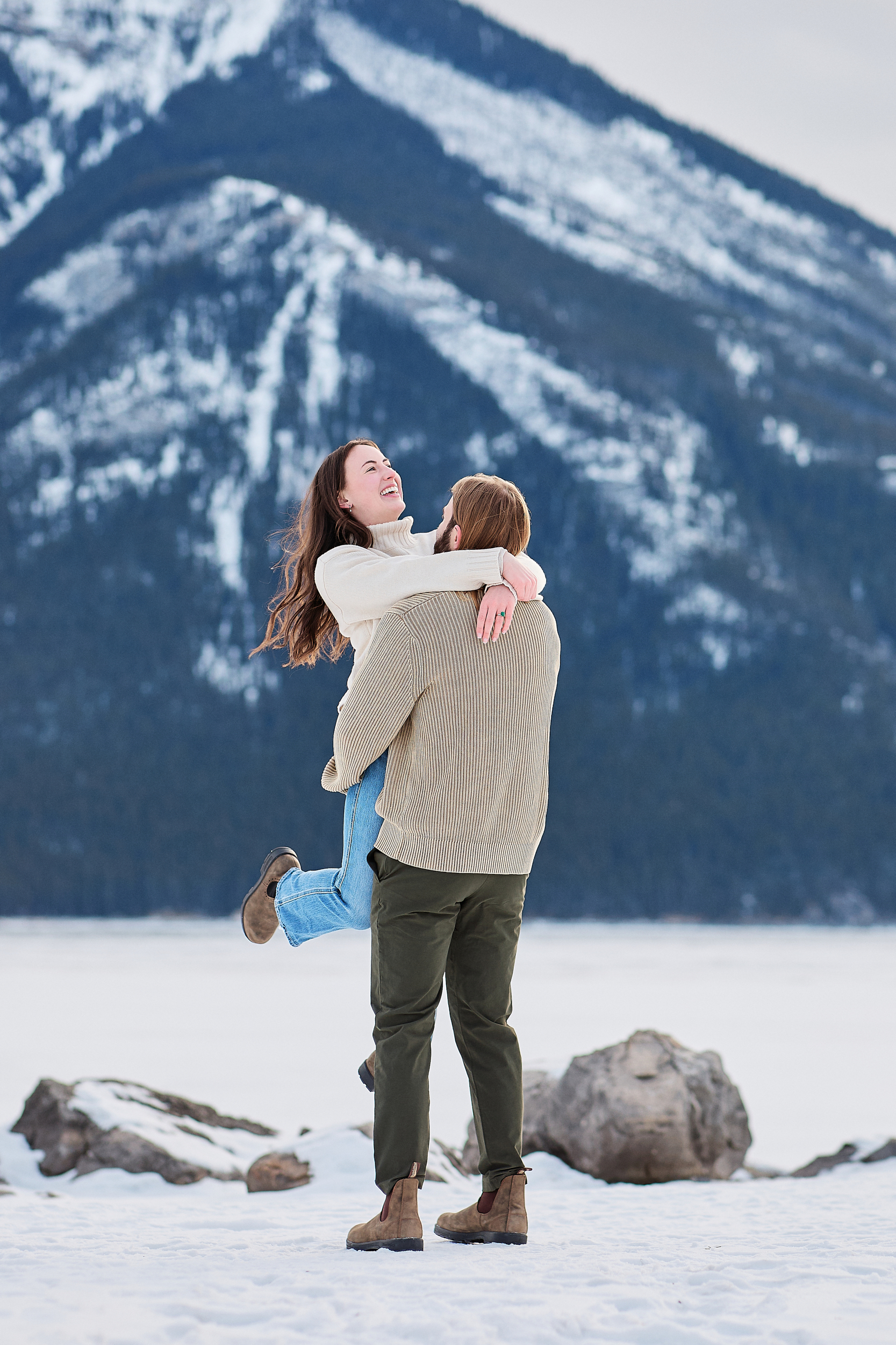 Banff Winter Engagement - Greco Photo Co