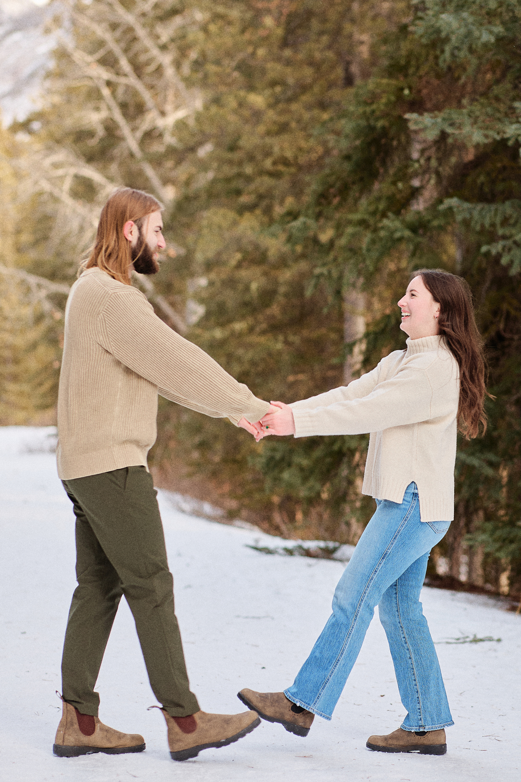 Banff Winter Engagement - Greco Photo Co