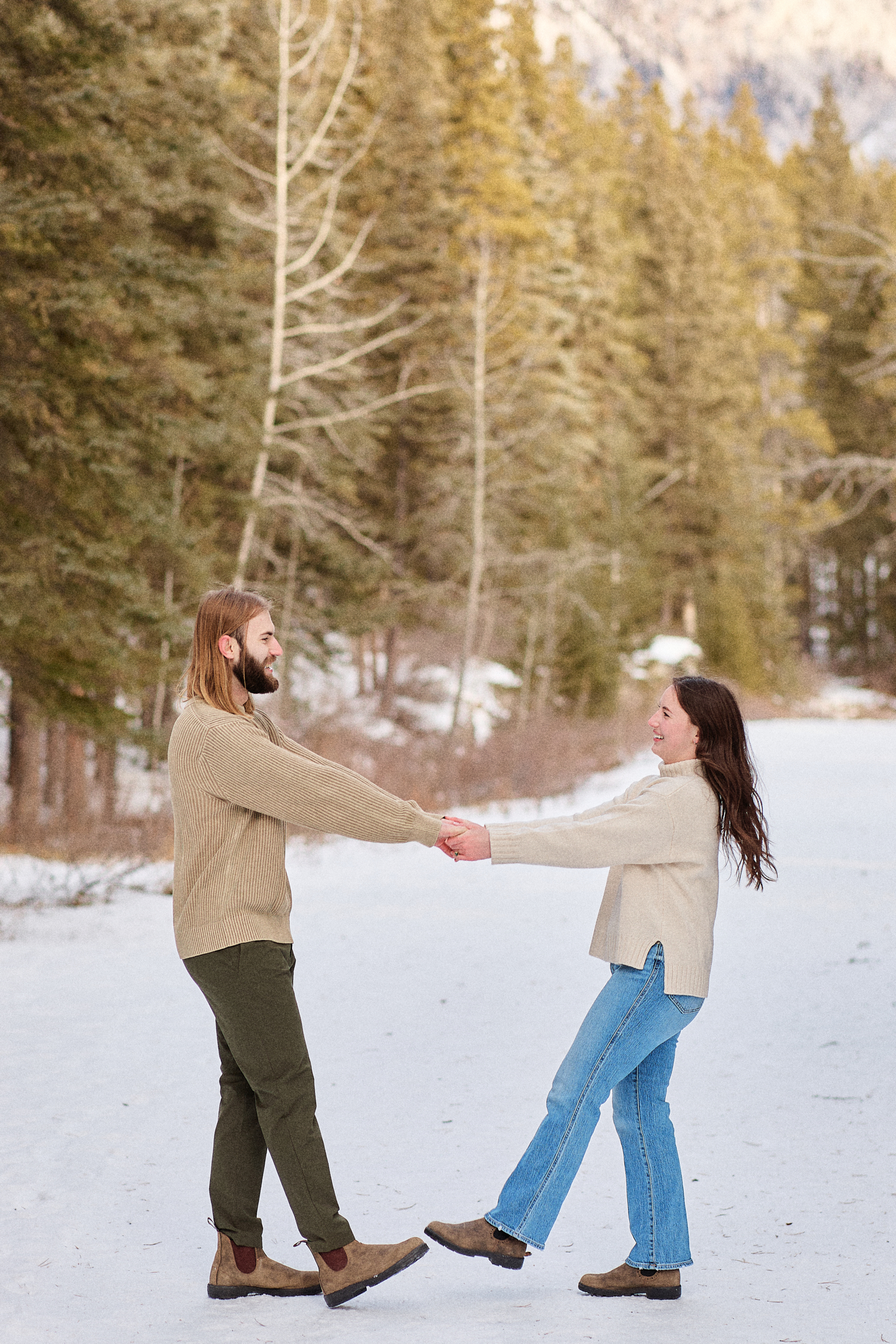 Banff Winter Engagement - Greco Photo Co