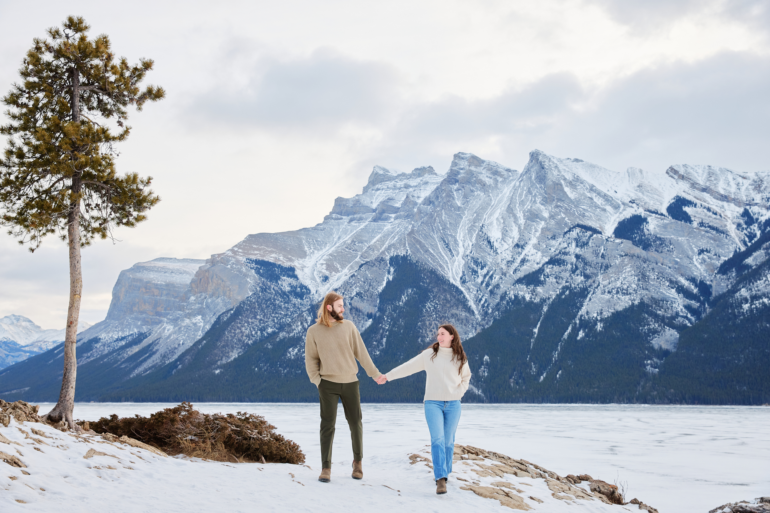 Banff Winter Engagement - Greco Photo Co
