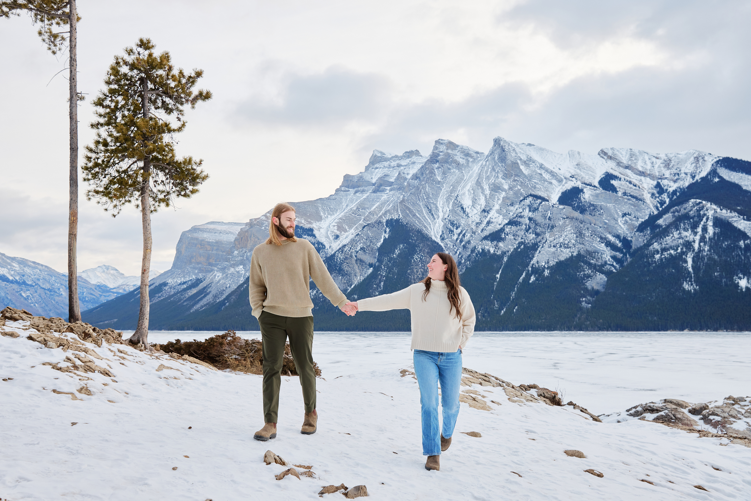 Banff Winter Engagement - Greco Photo Co