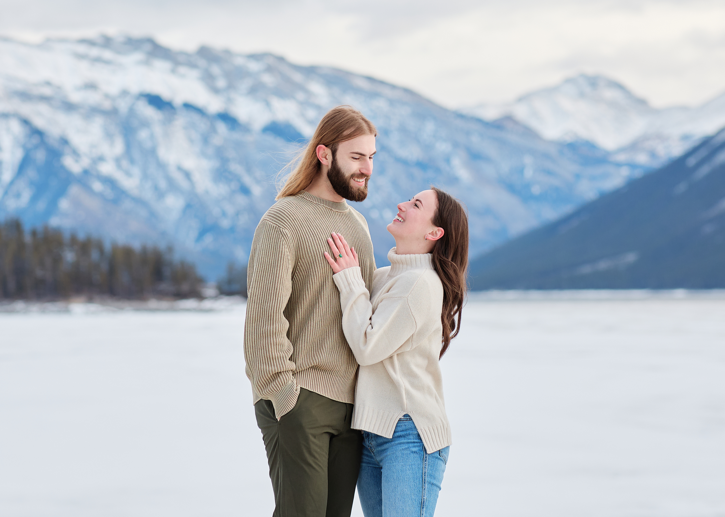 Banff Winter Engagement - Greco Photo Co