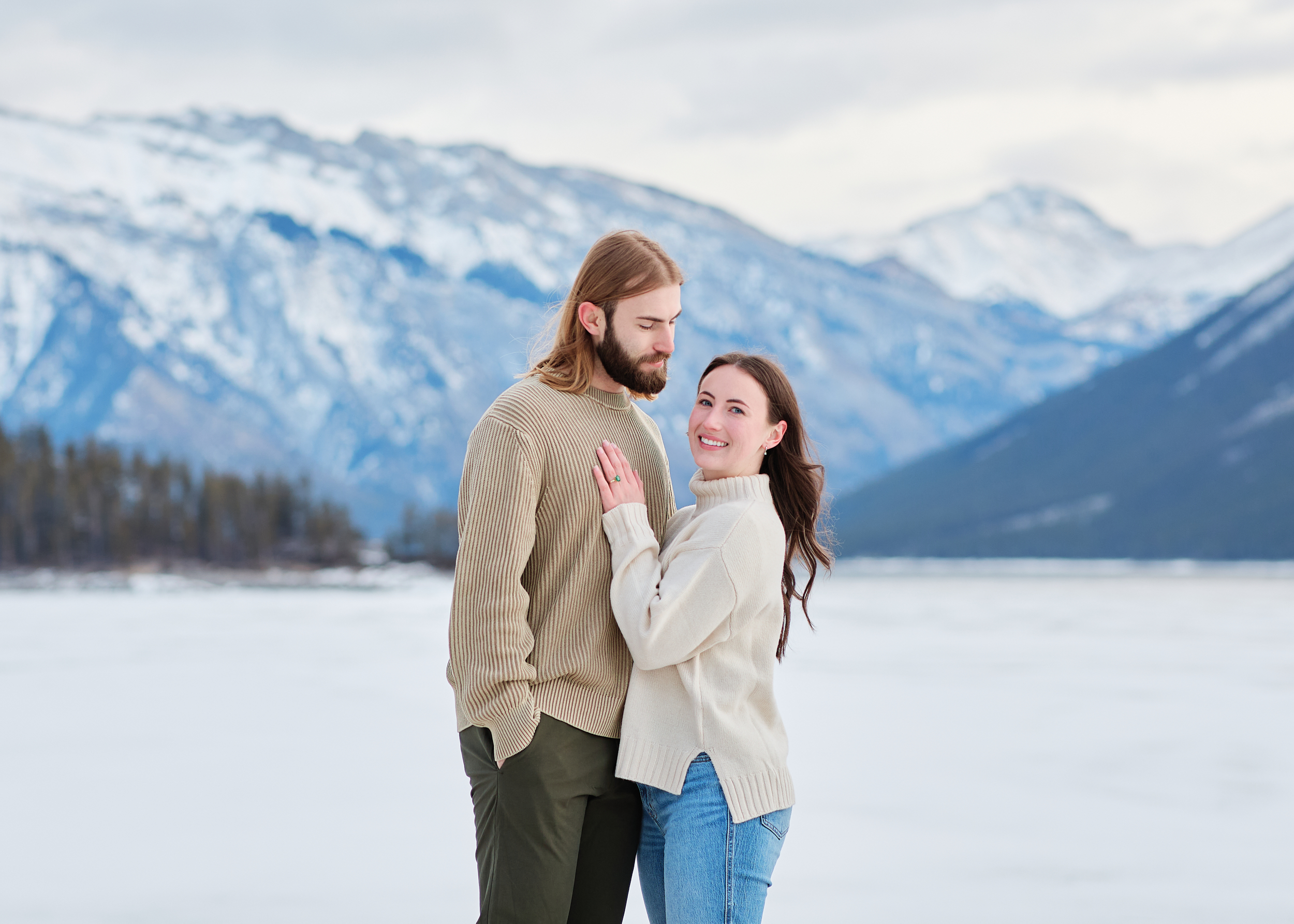 Banff Winter Engagement - Greco Photo Co