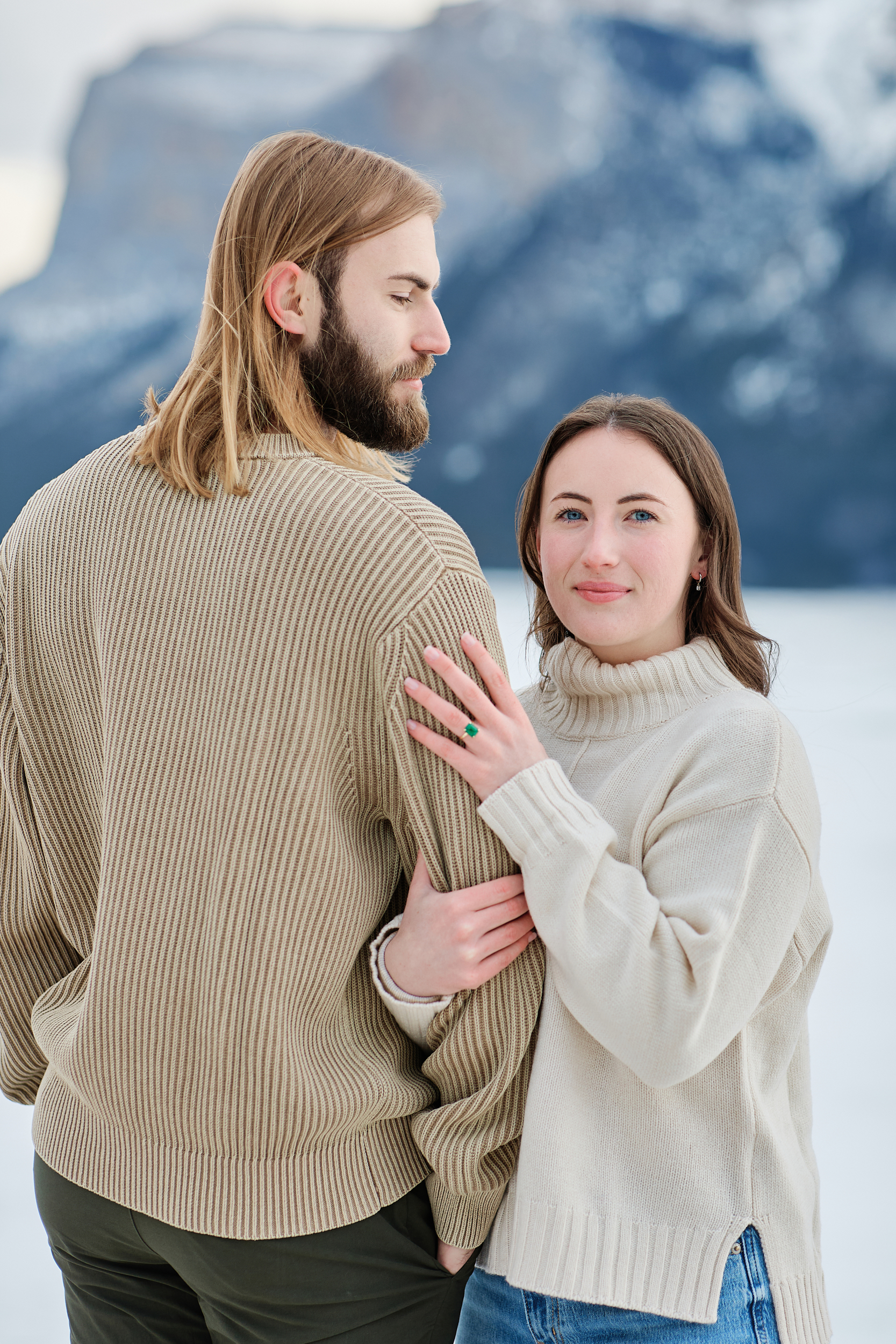 Banff Winter Engagement - Greco Photo Co