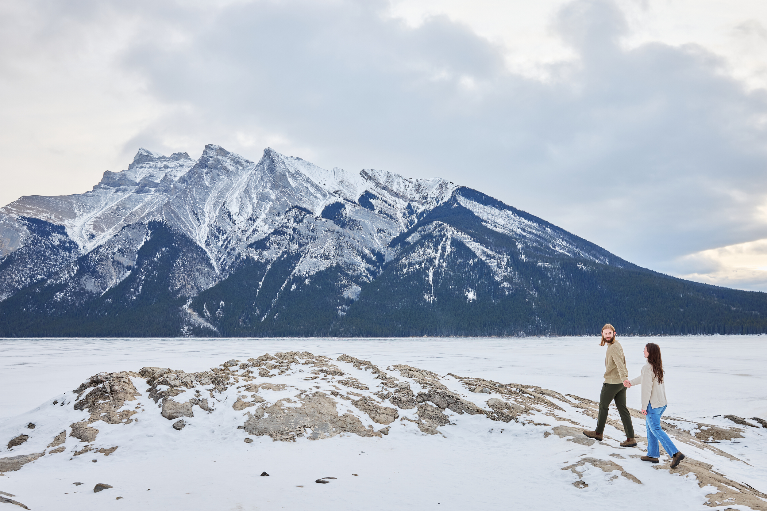 Banff Winter Engagement - Greco Photo Co