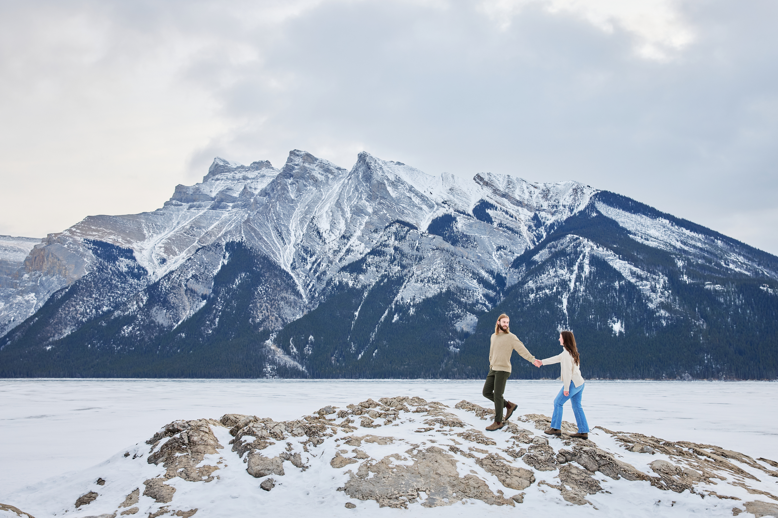 Banff Winter Engagement - Greco Photo Co