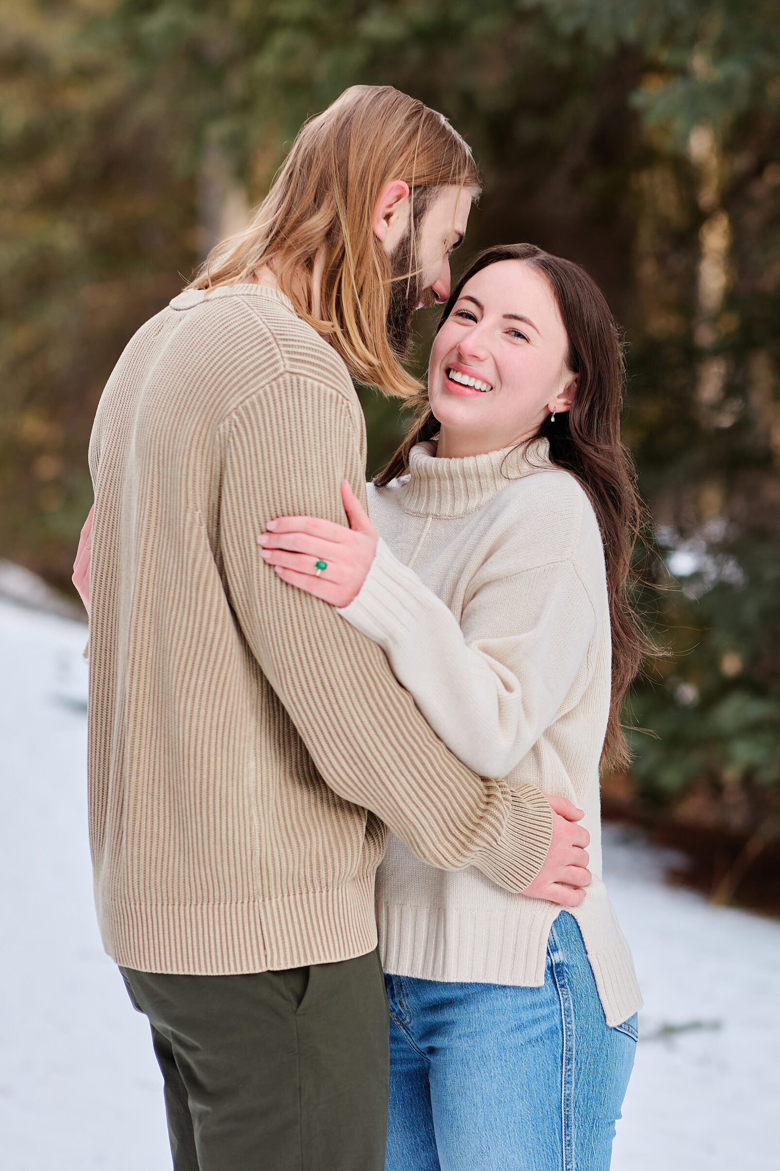 Banff Winter Engagement - Greco Photo Co