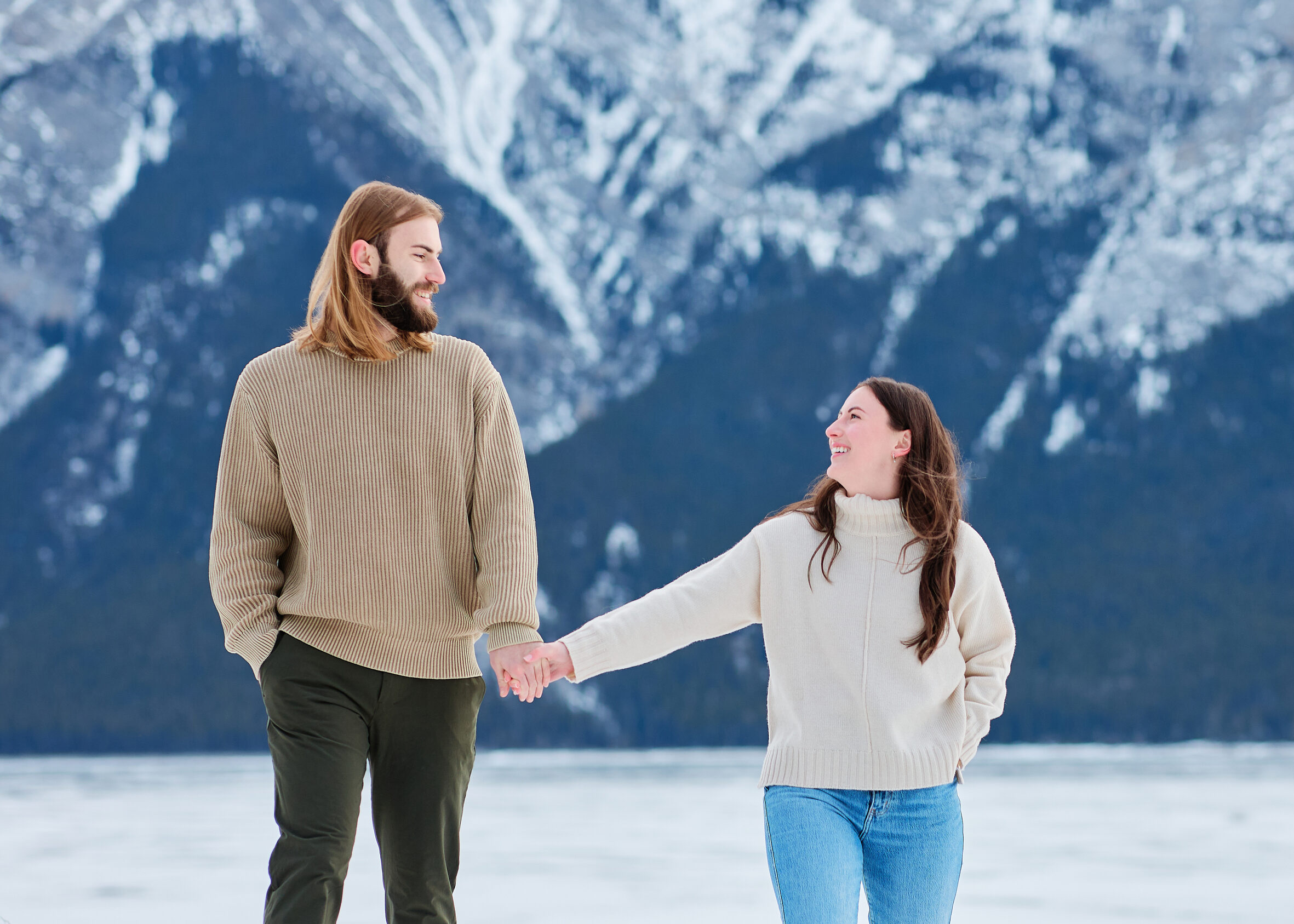 Banff Winter Engagement - Greco Photo Co