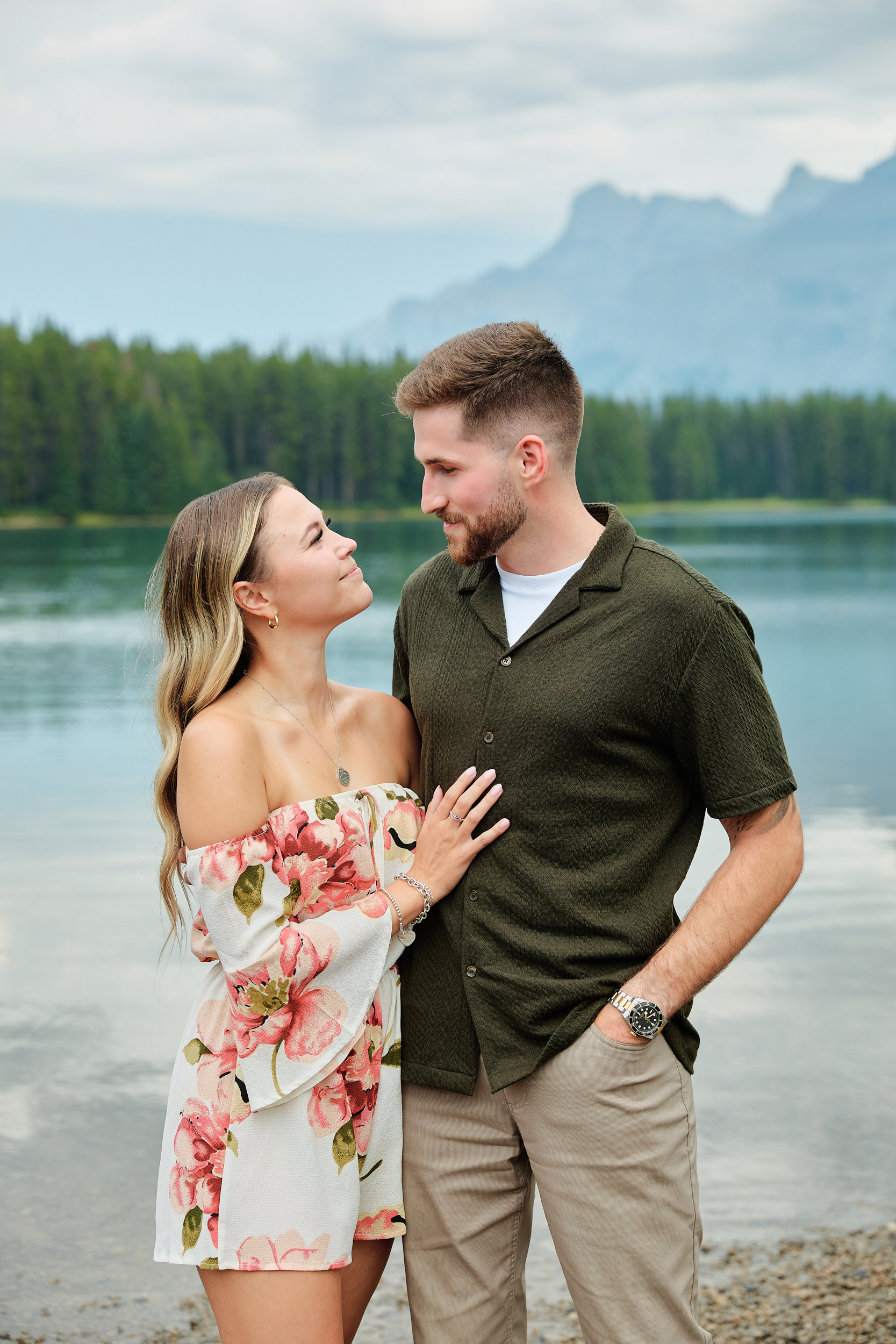 Two Jack Lake Proposal Photography