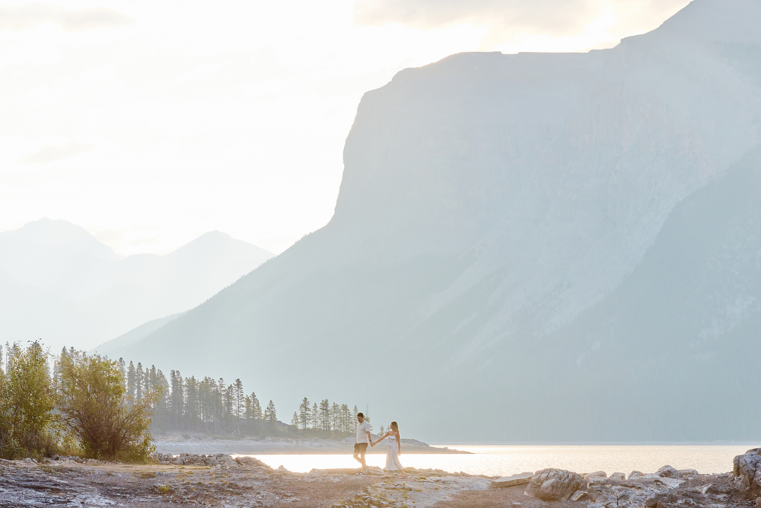 Lake Minnewanka Engagement Photos - Greco Photo Co