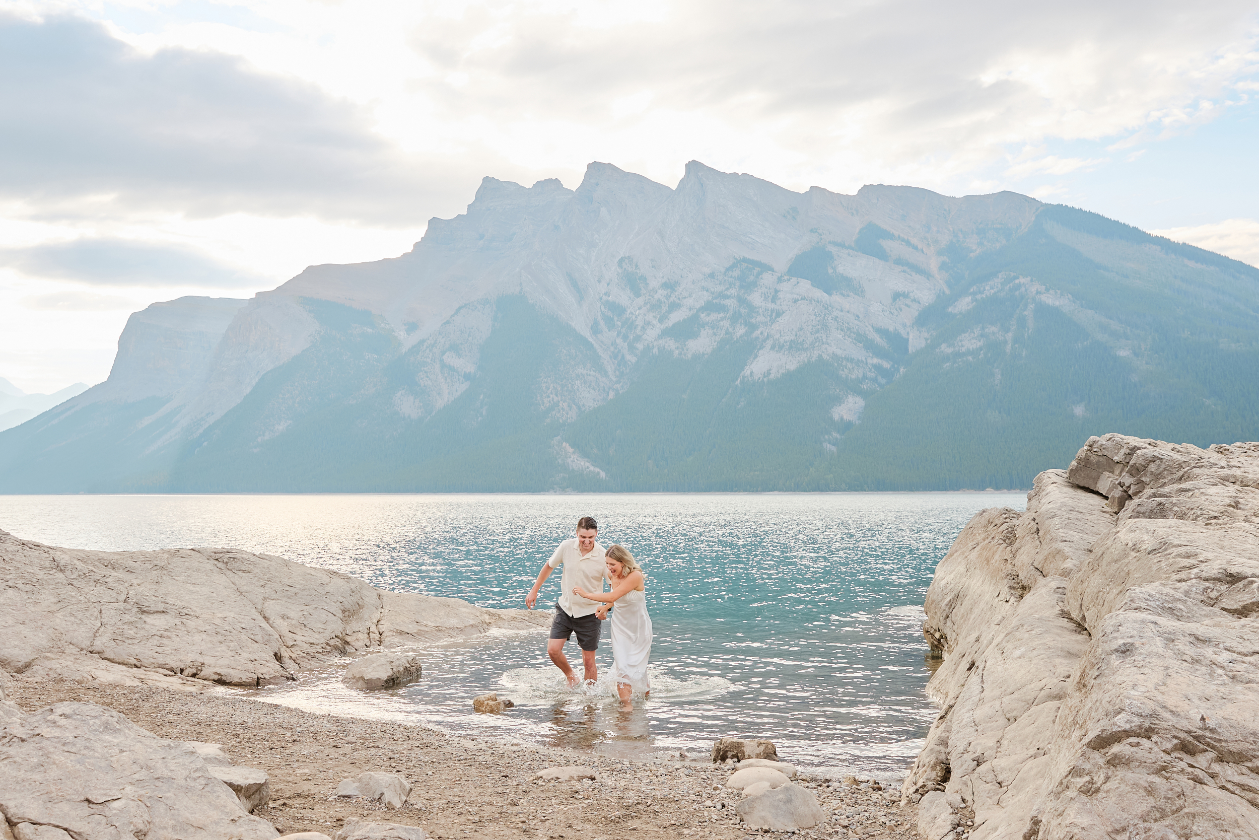 Lake Minnewanka Engagement Photos - Greco Photo Co