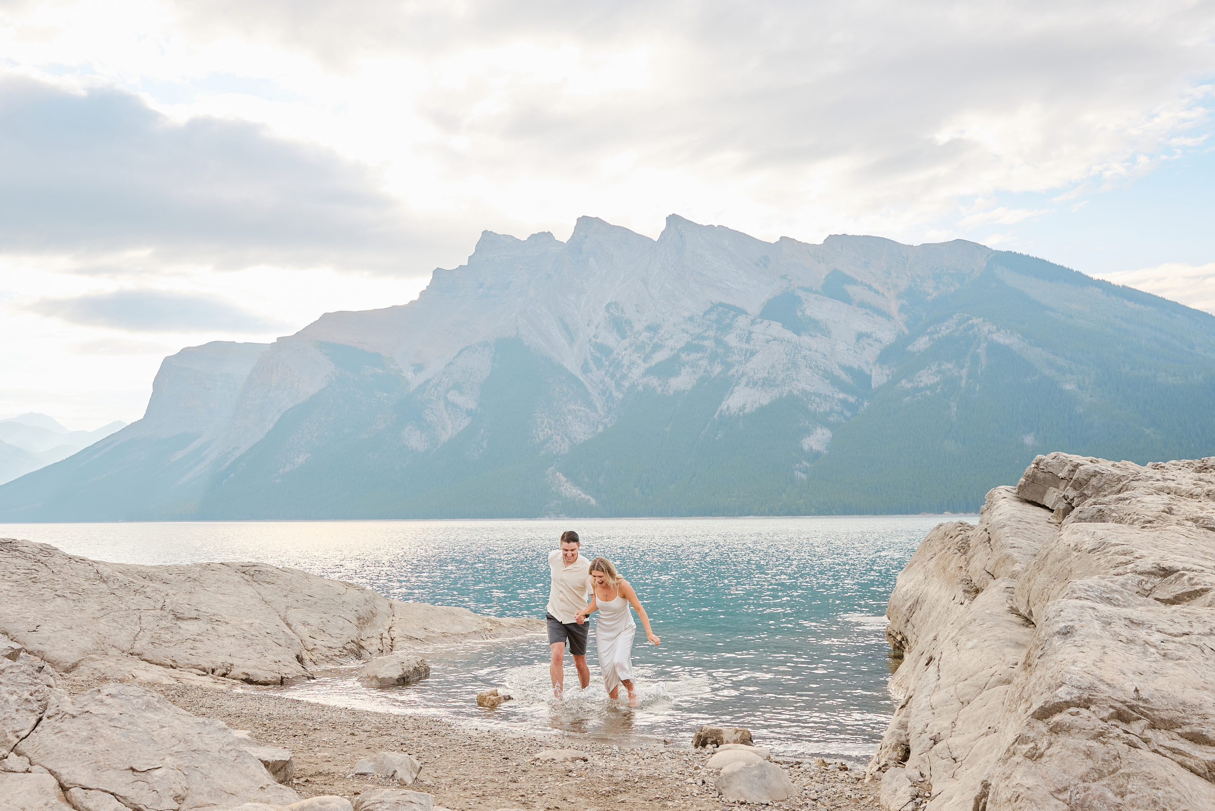 Lake Minnewanka Engagement Photos - Greco Photo Co