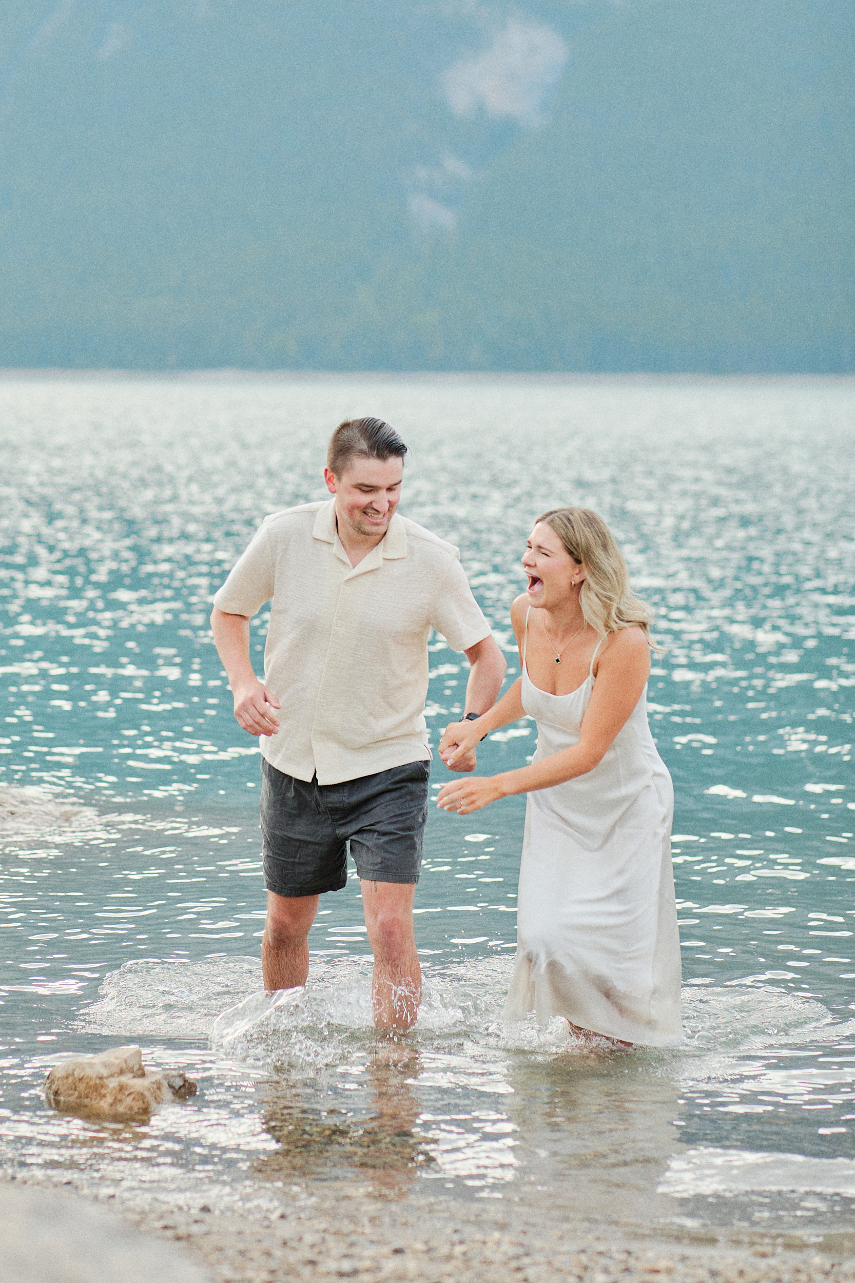 Lake Minnewanka Engagement Photos - Greco Photo Co