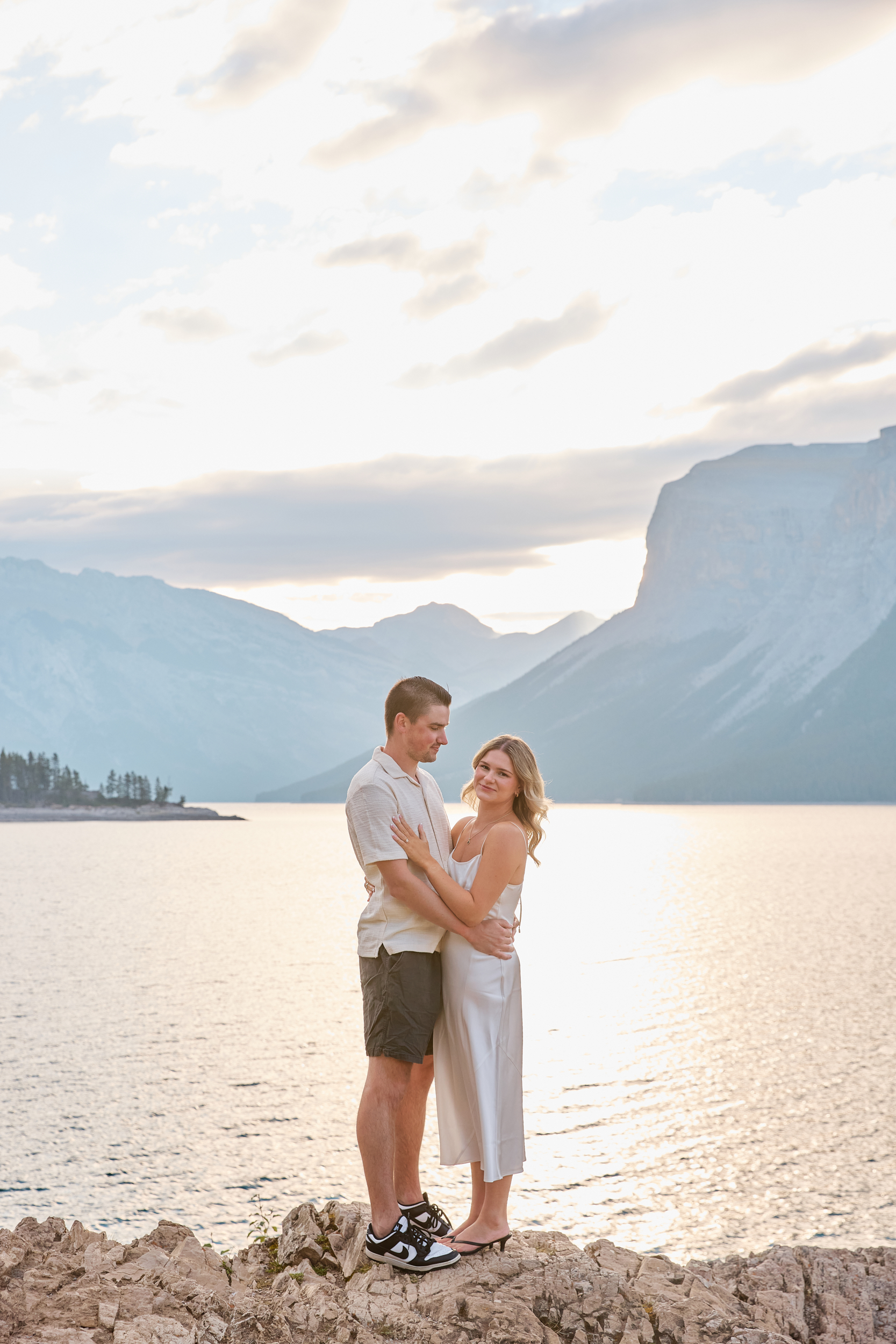 Lake Minnewanka Engagement Photos - Greco Photo Co