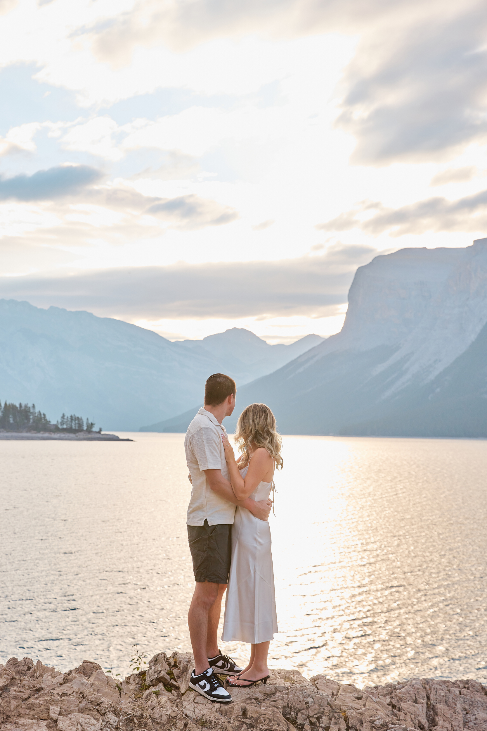 Lake Minnewanka Engagement Photos - Greco Photo Co