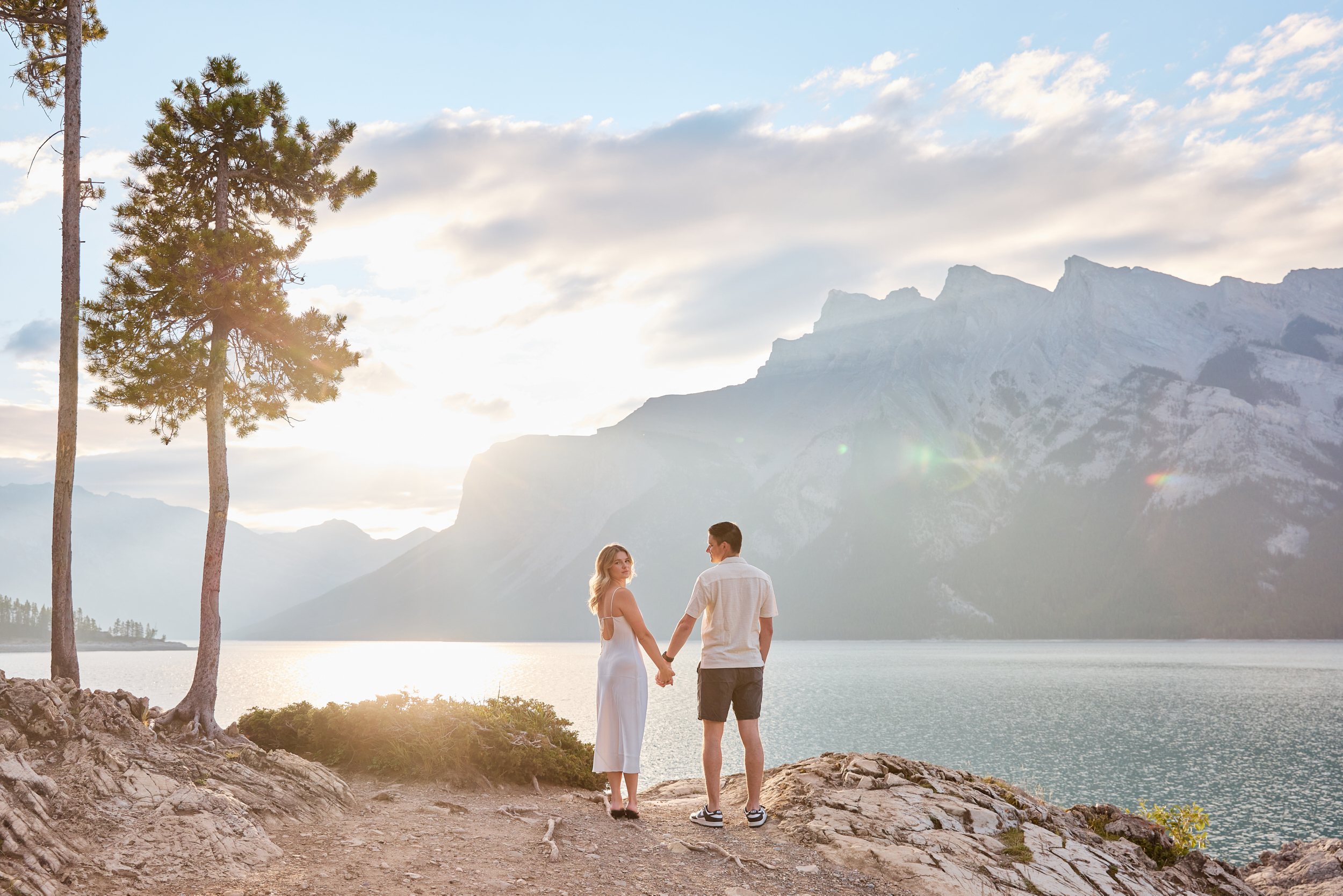 Lake Minnewanka Engagement Photos - Greco Photo Co