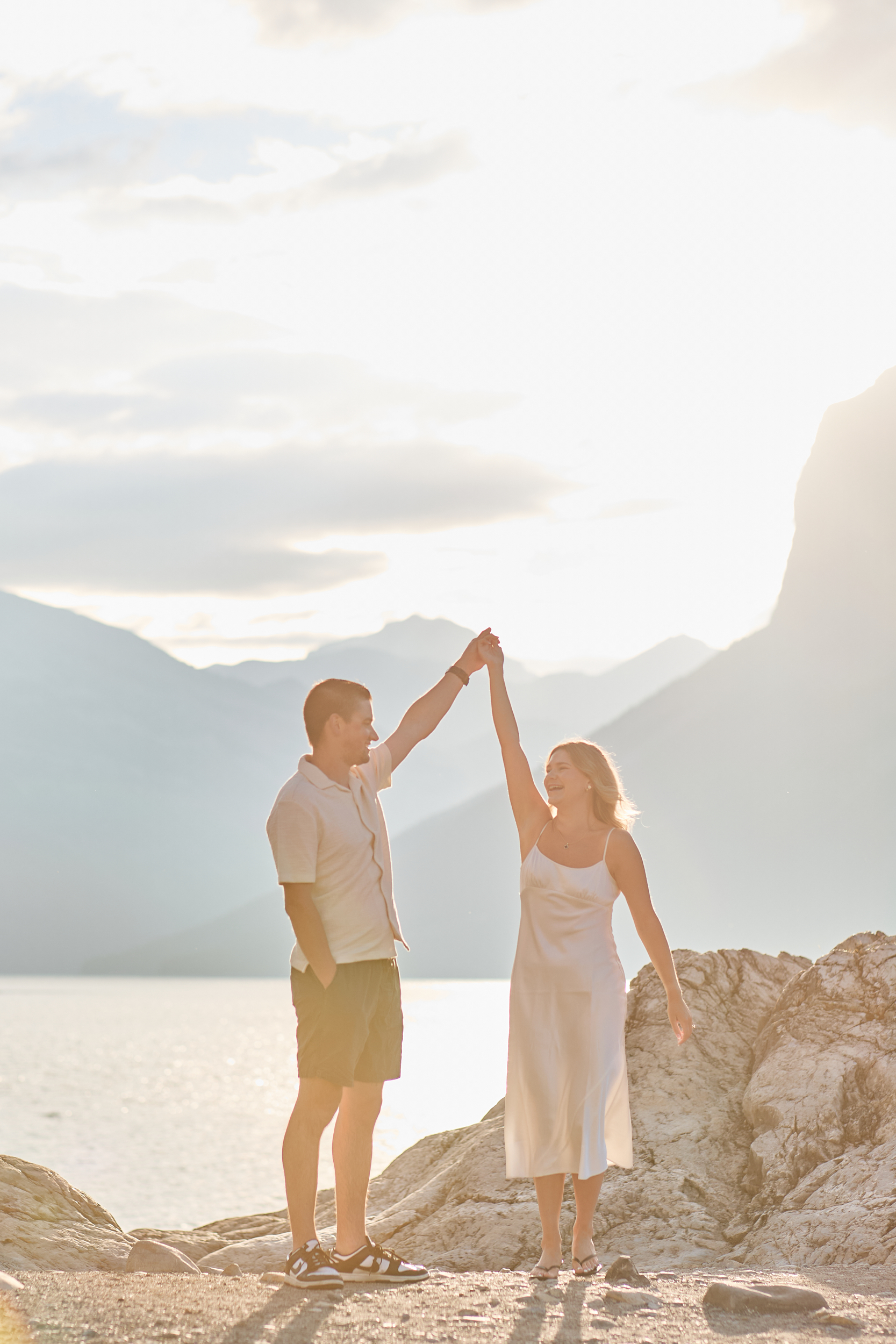 Lake Minnewanka Engagement Photos - Greco Photo Co