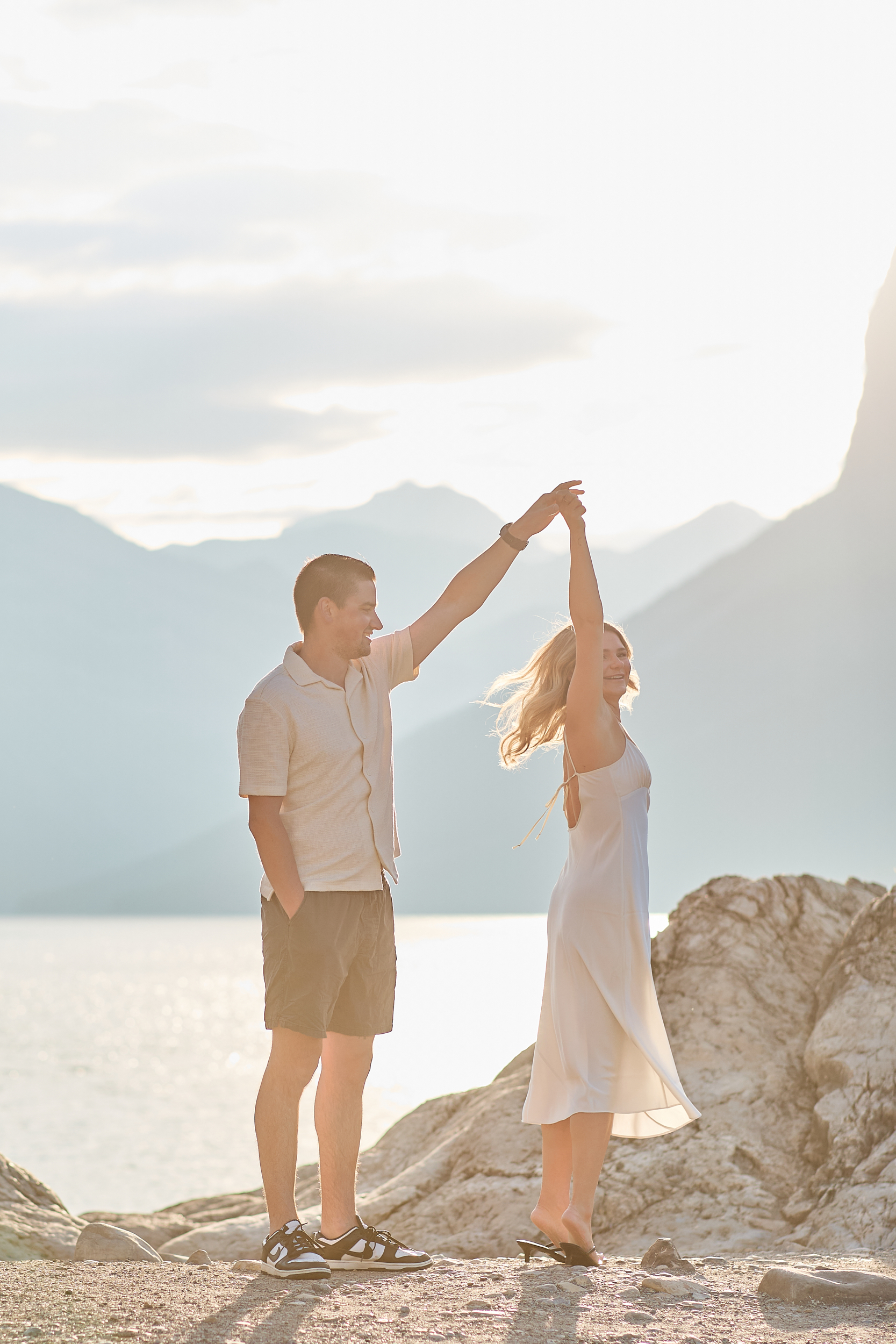Lake Minnewanka Engagement Photos - Greco Photo Co