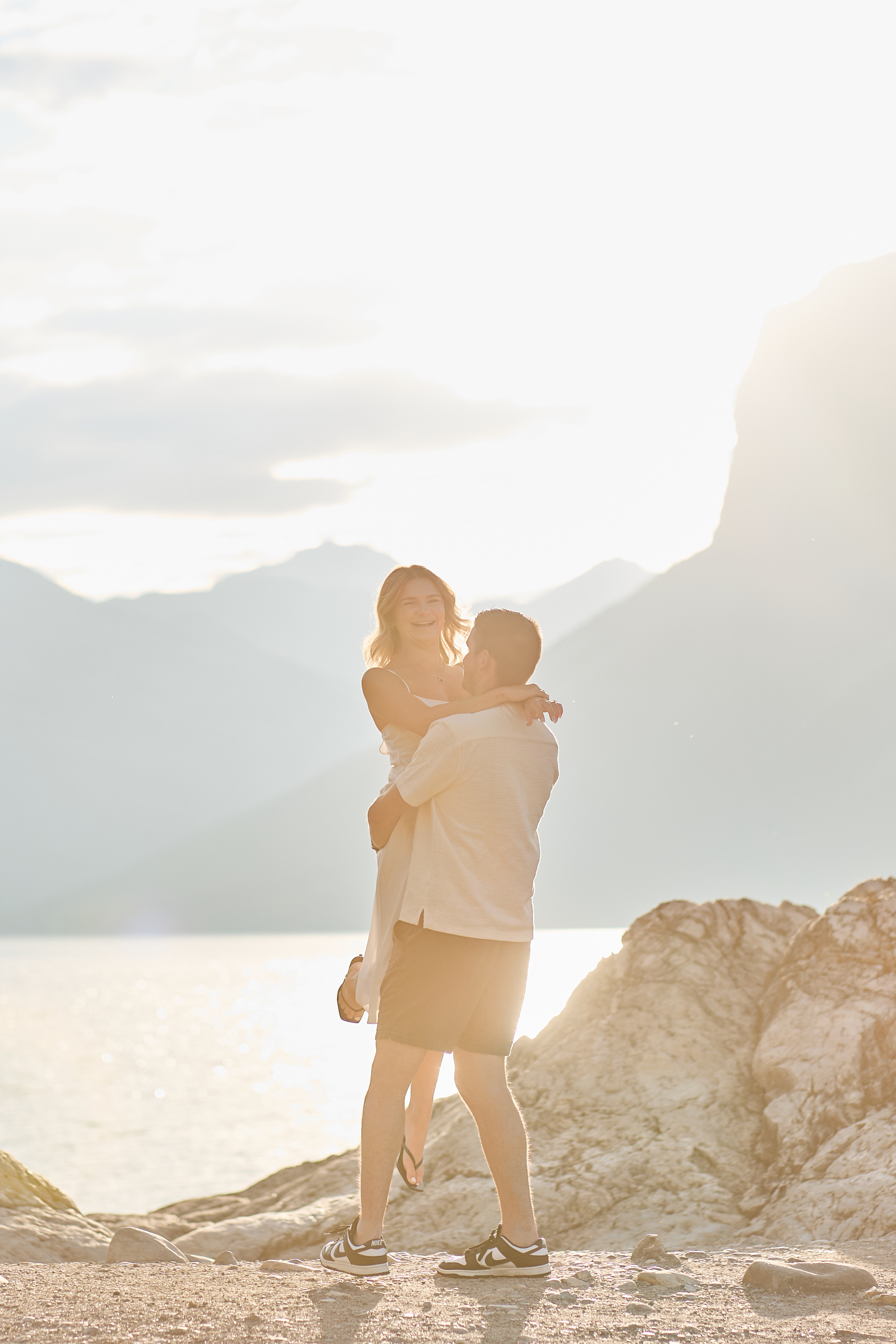 Lake Minnewanka Engagement Photos - Greco Photo Co