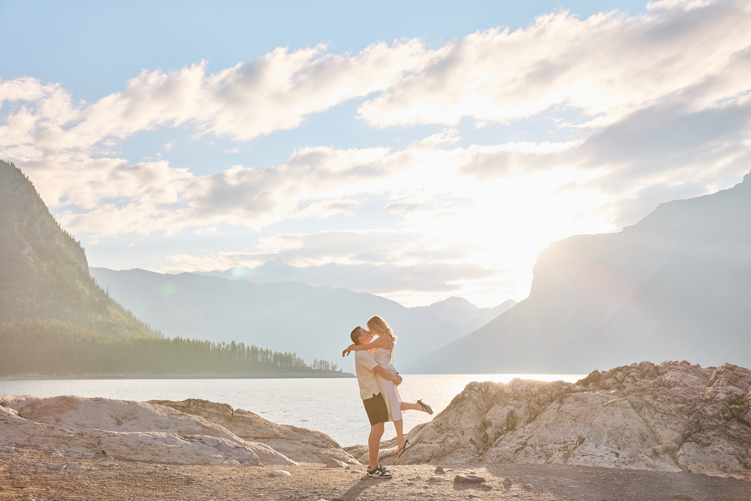 Lake Minnewanka Engagement Photos - Greco Photo Co