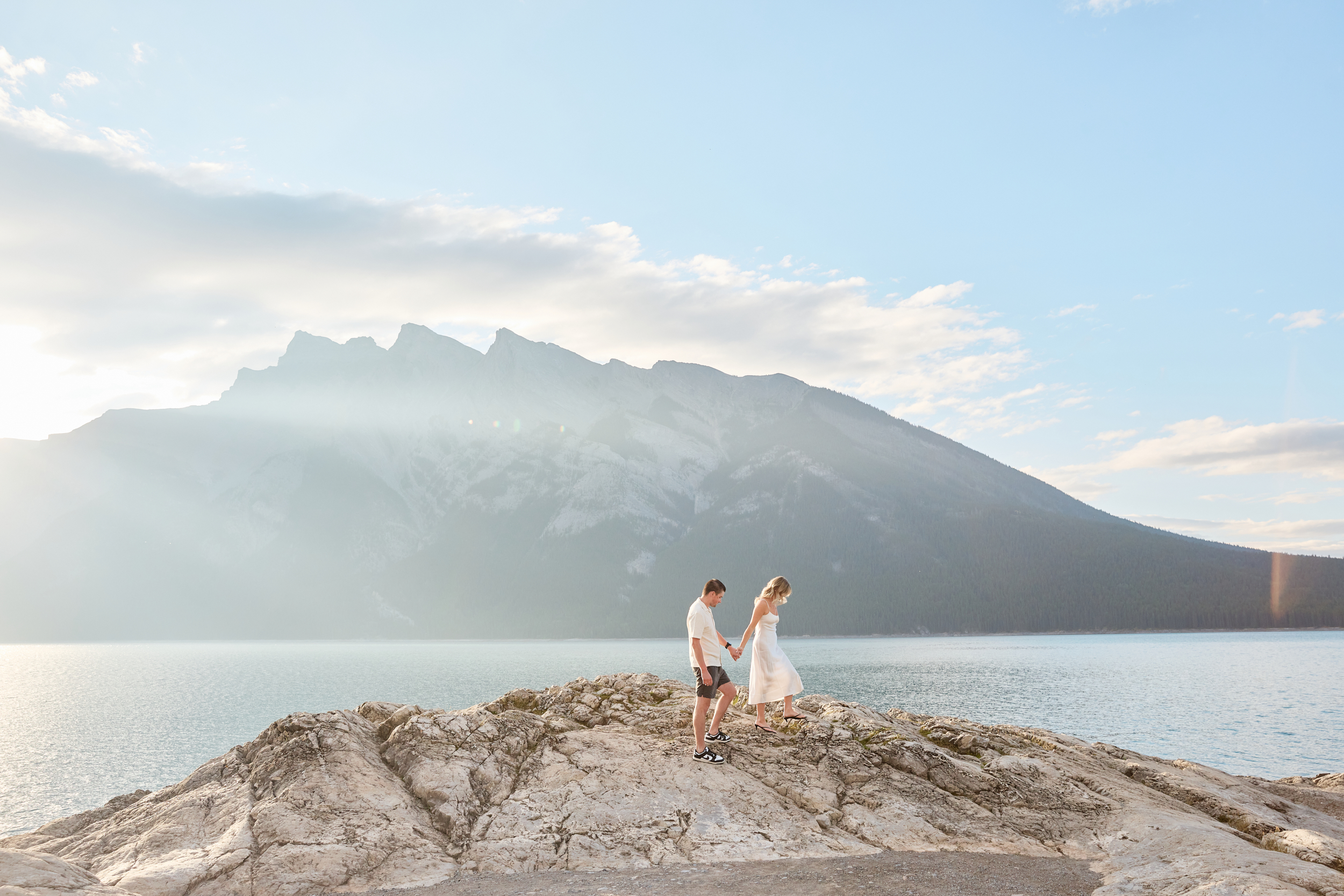 Lake Minnewanka Engagement Photos - Greco Photo Co