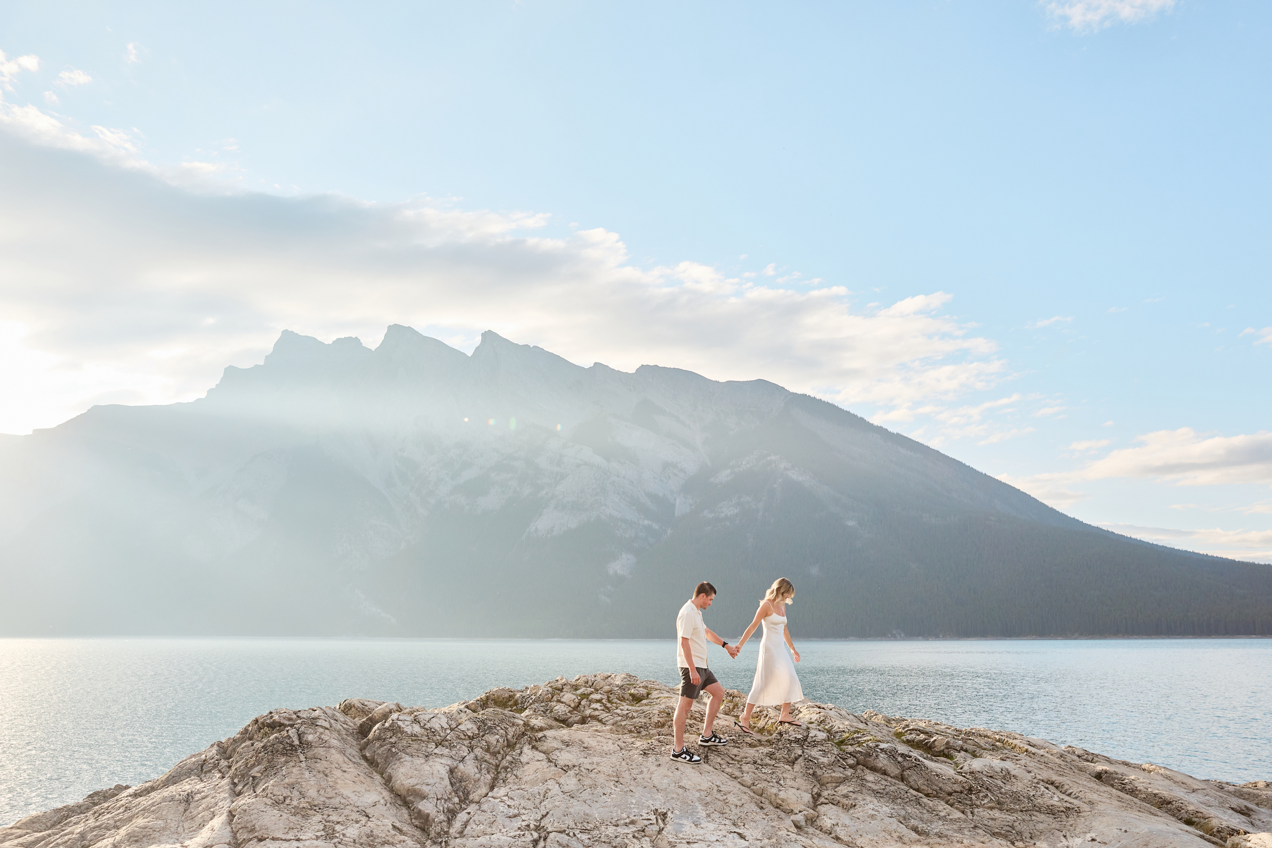 Lake Minnewanka Engagement Photos - Greco Photo Co