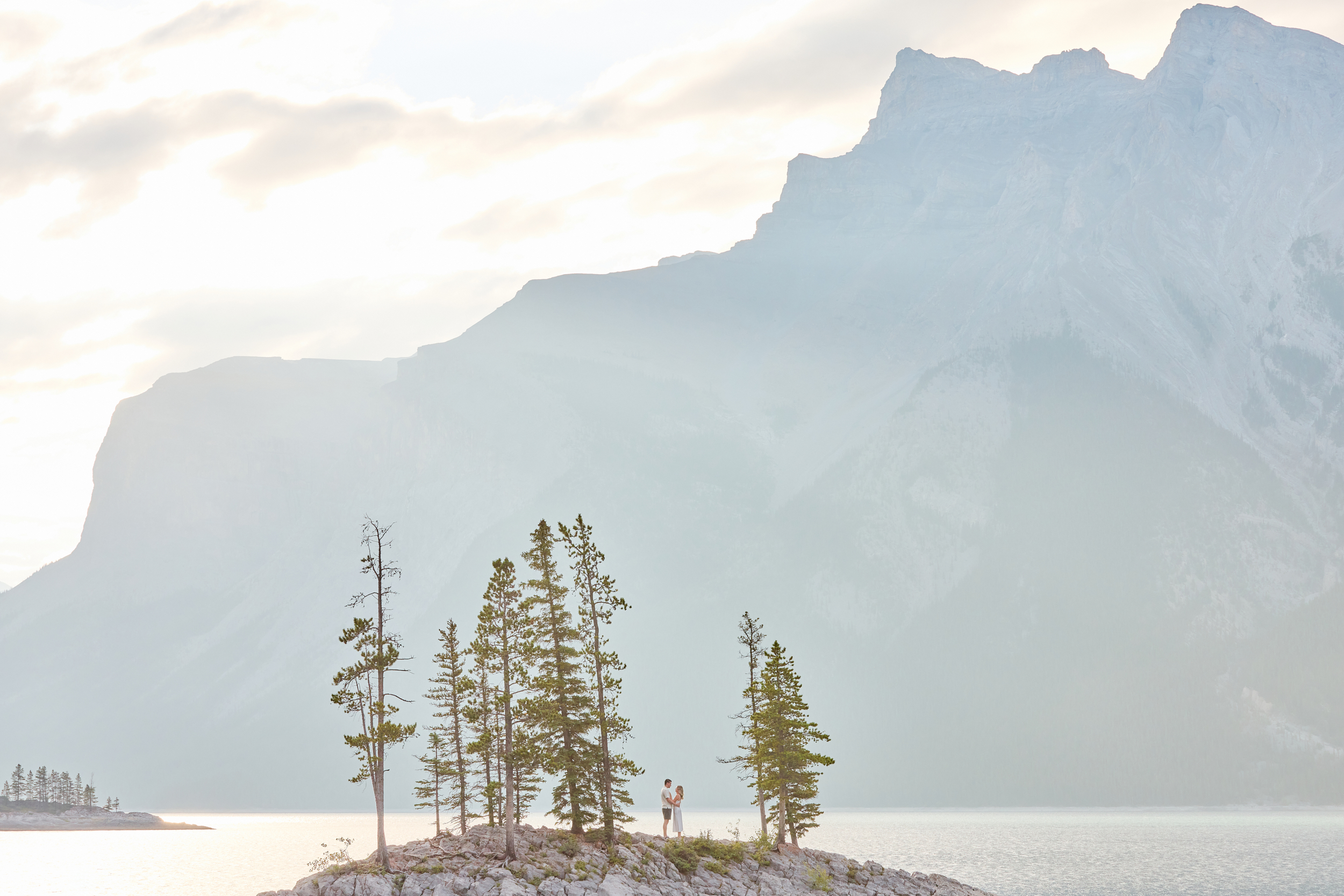 Lake Minnewanka Engagement Photos - Greco Photo Co
