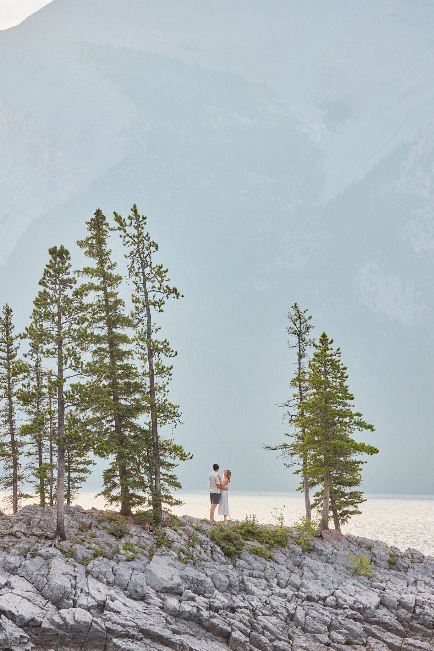 Lake Minnewanka Engagement Photos - Greco Photo Co