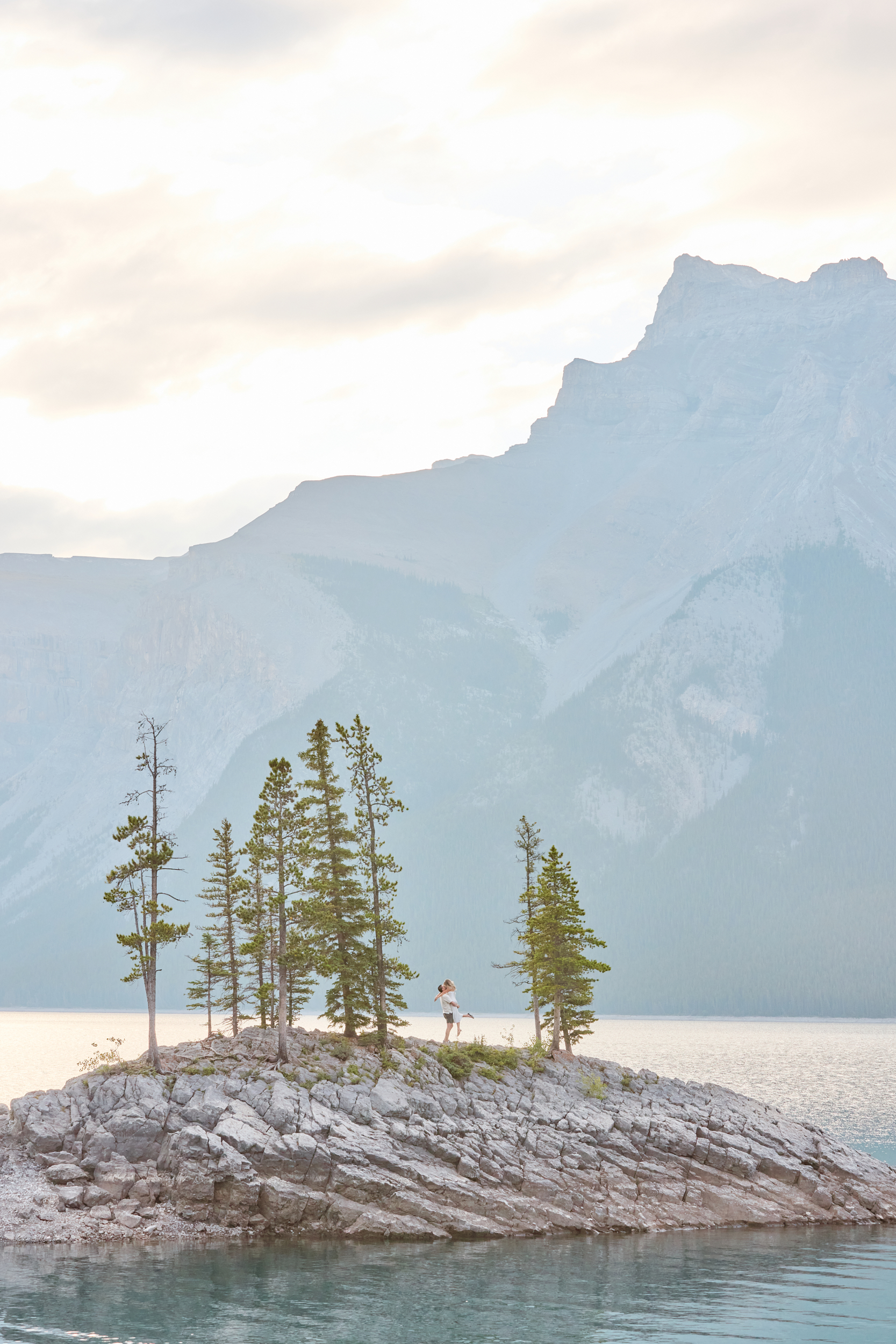 Lake Minnewanka Engagement Photos - Greco Photo Co