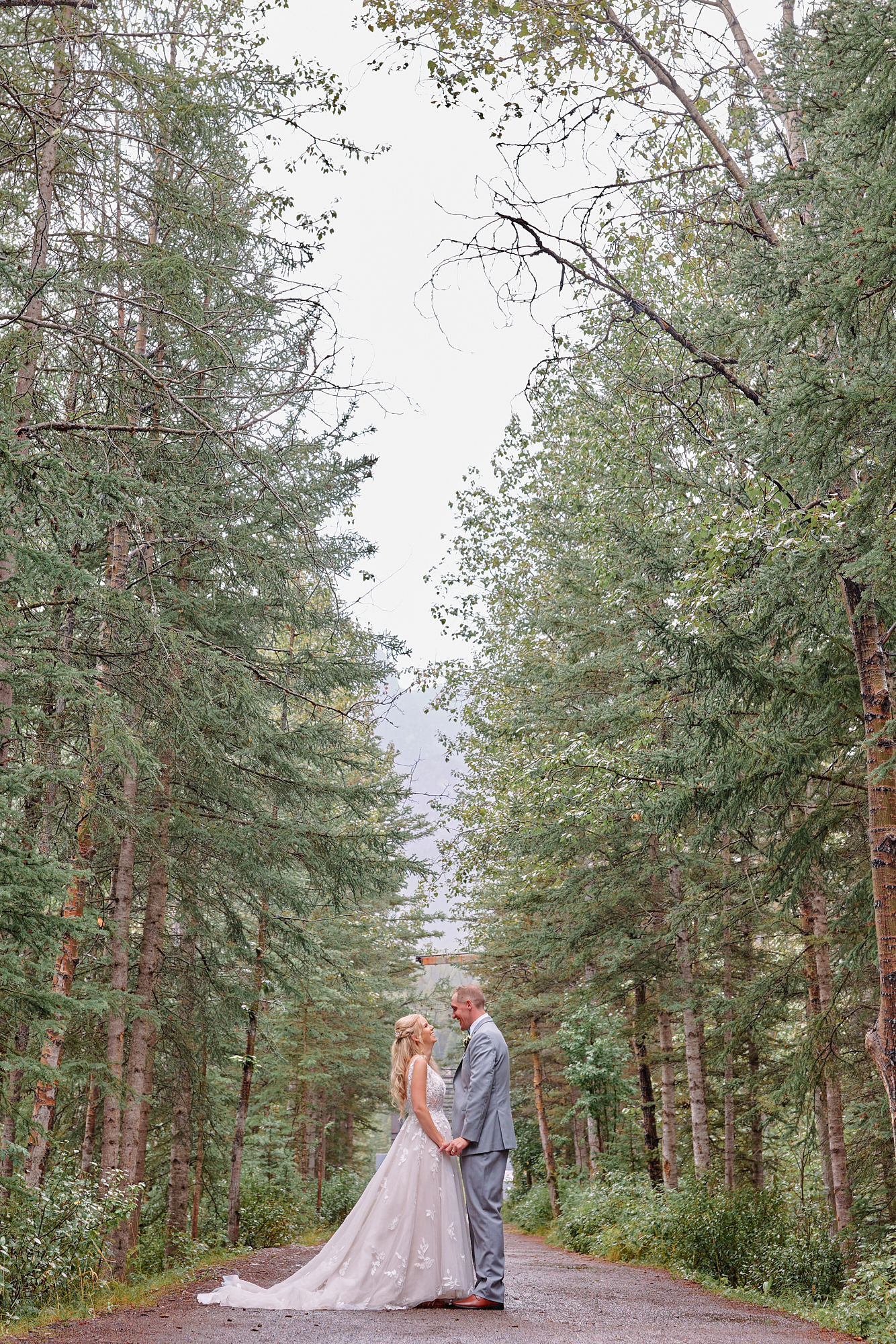Wedding Portraits at Engine Bridge in Canmore