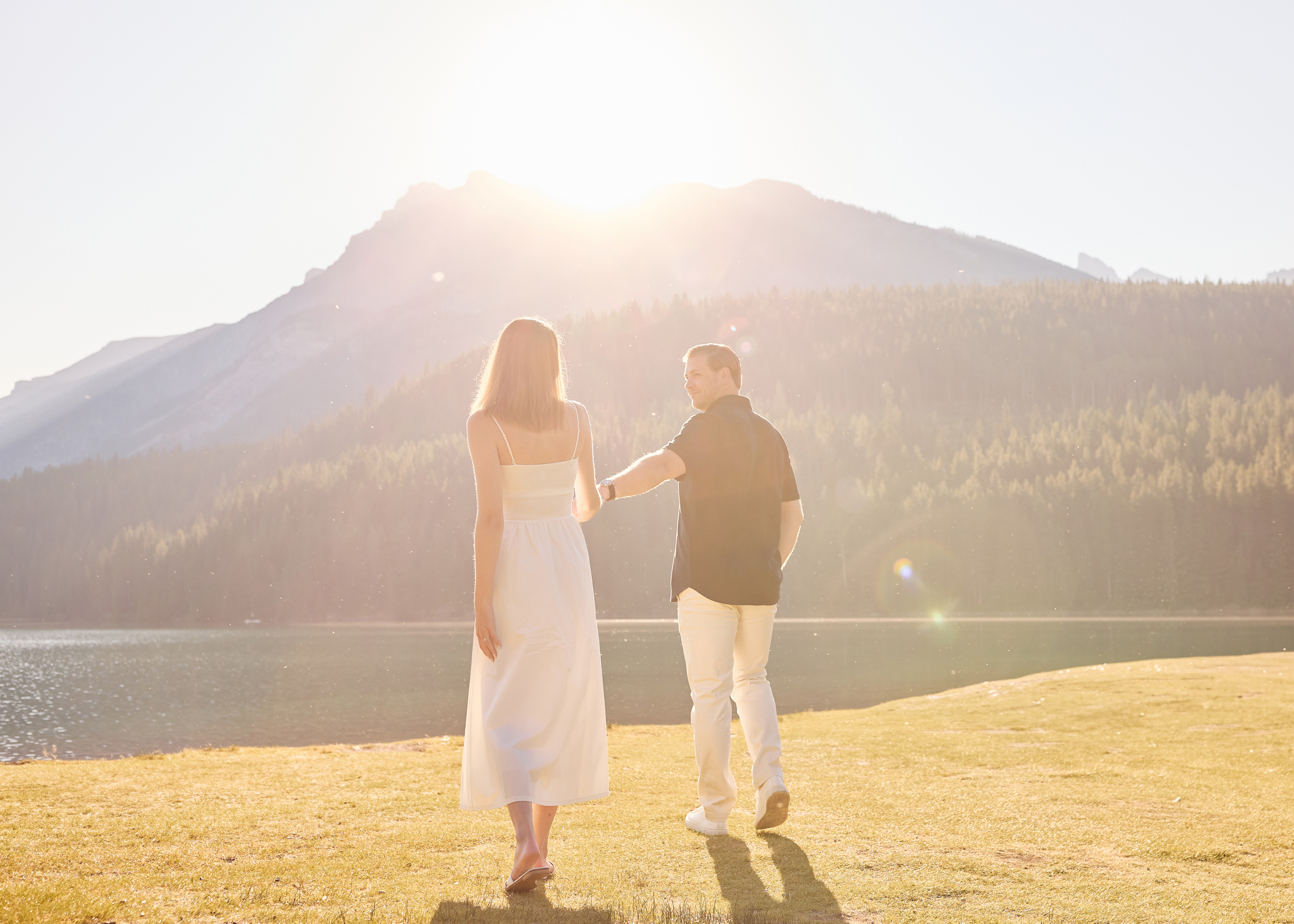 Two Jack Lake Engagement Photography