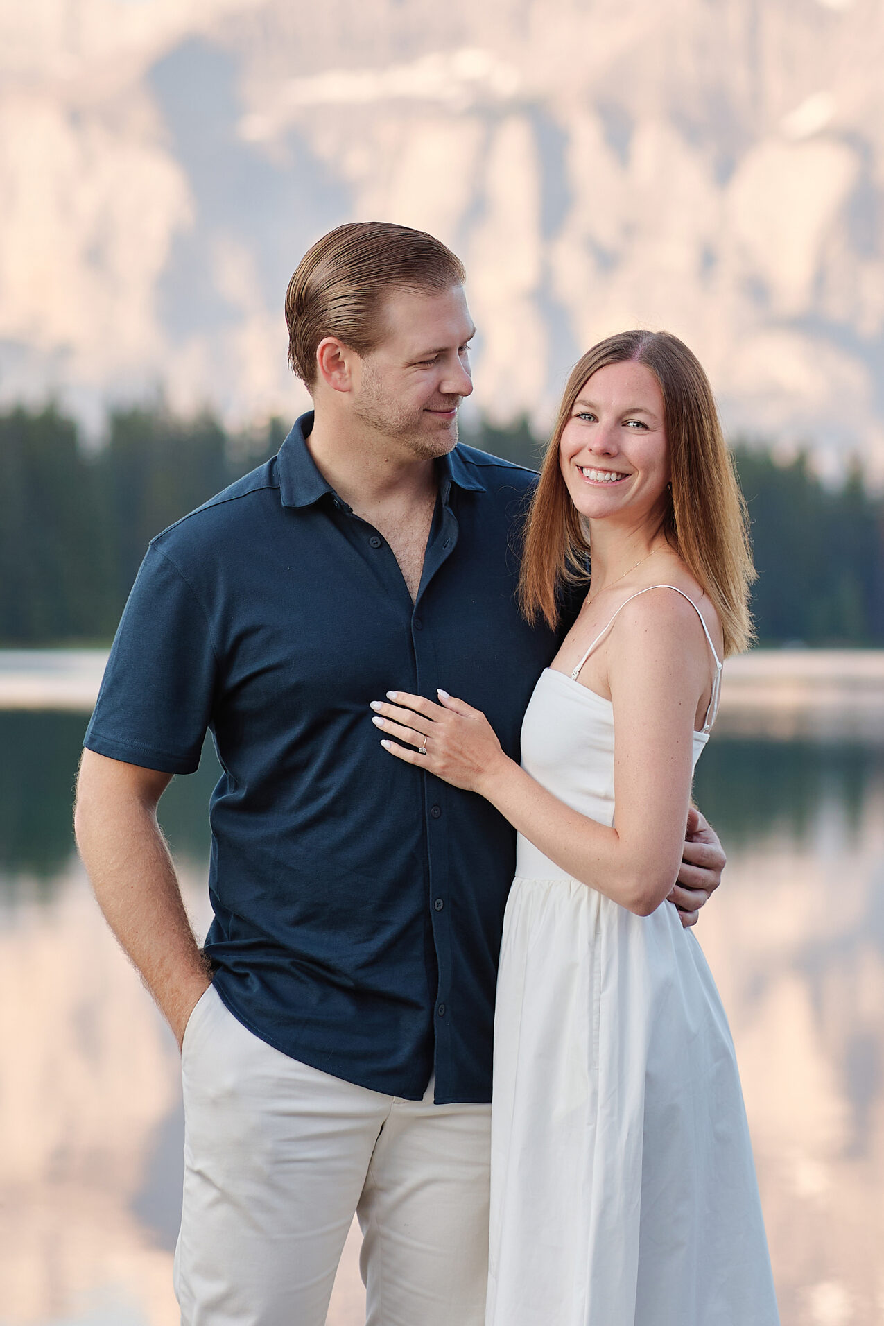 Two Jack Lake Engagement Photography